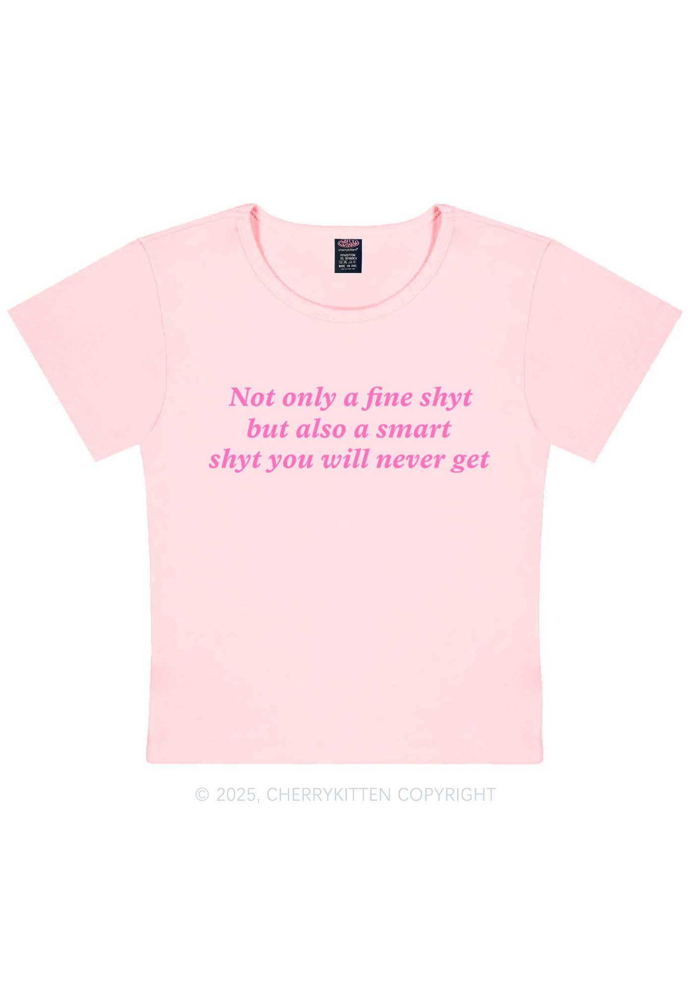 Not Only Fine Shyt Y2K Baby Tee Cherrykitten