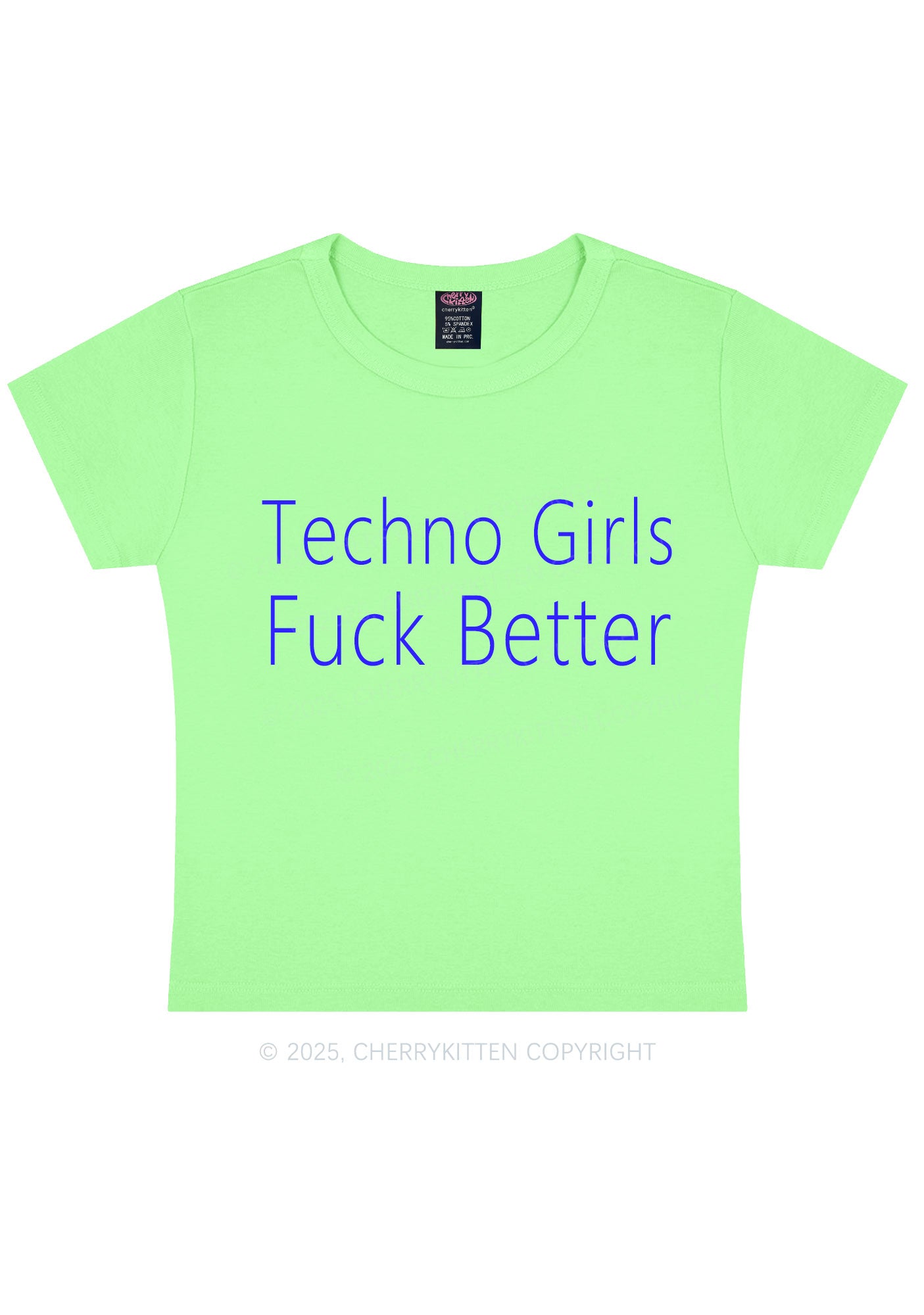 Techno Girls Fxxk Better Y2K Baby Tee Cherrykitten