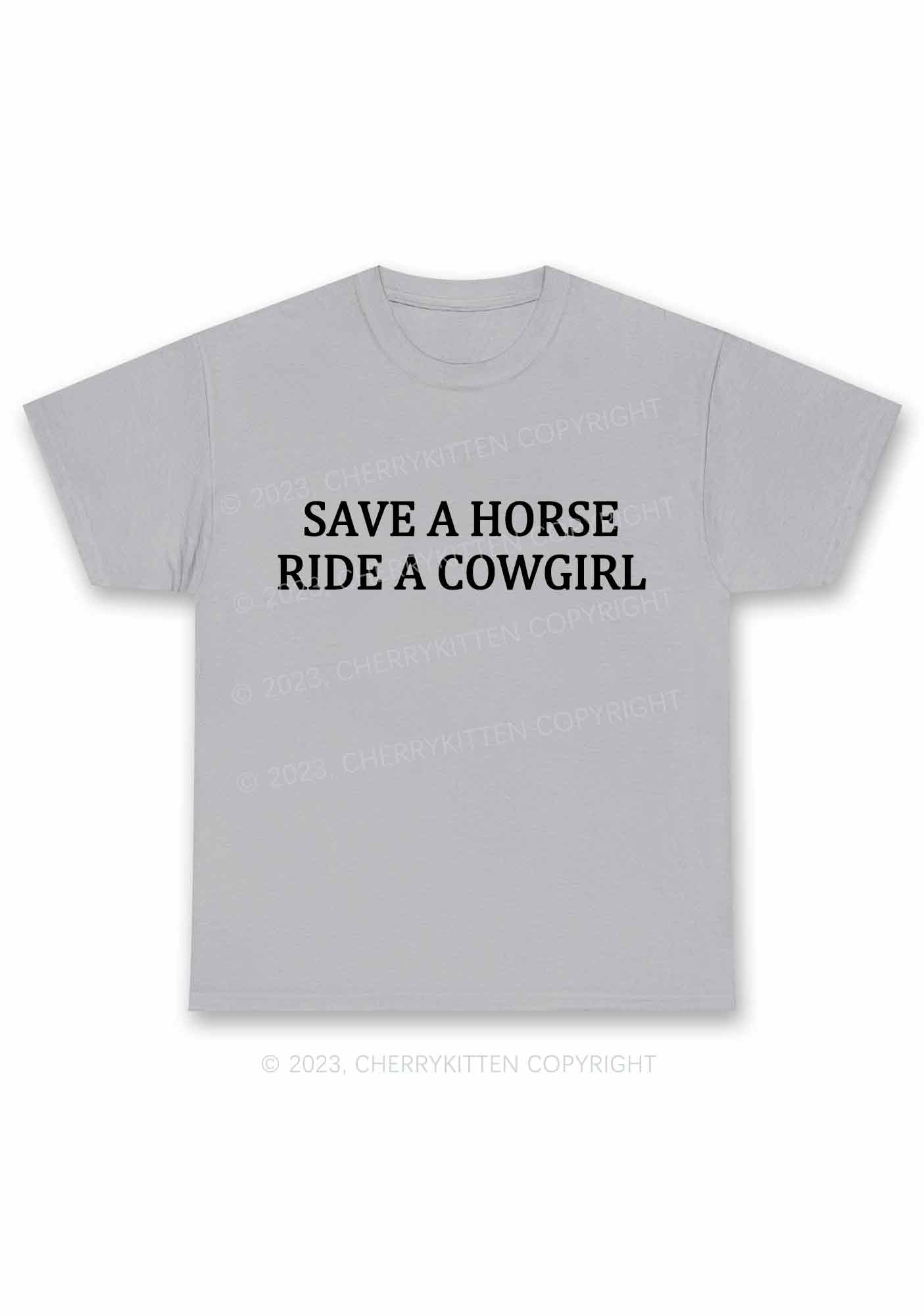 Save A Horse Ride A Cowgirl Y2K Chunky Shirt Cherrykitten