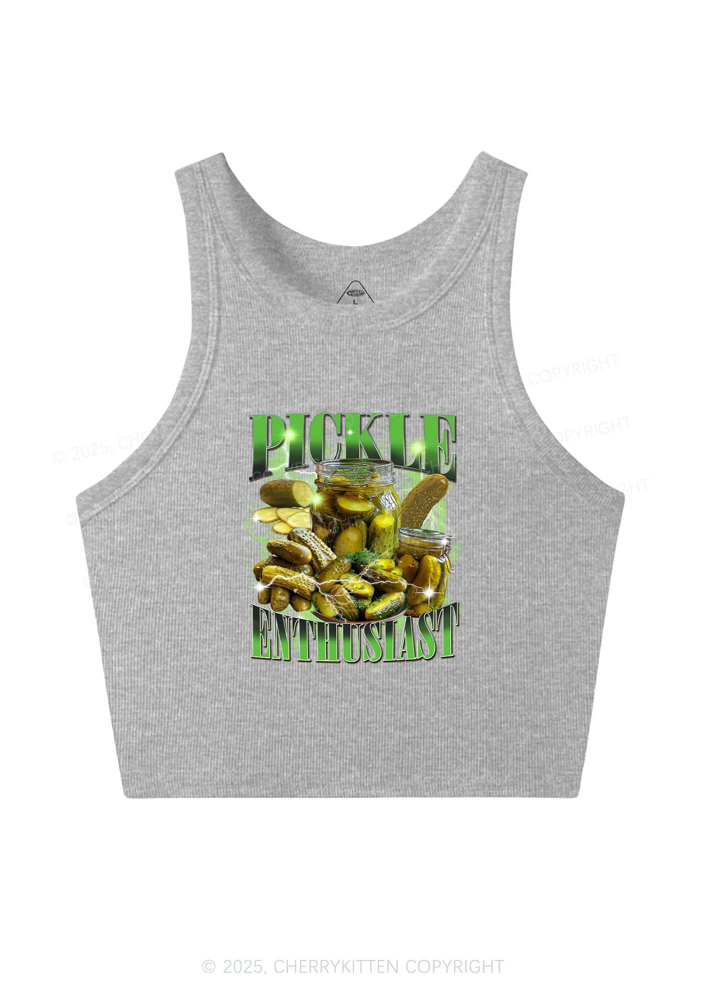 Pickle Enthusiast Y2K Crop Tank Top Cherrykitten