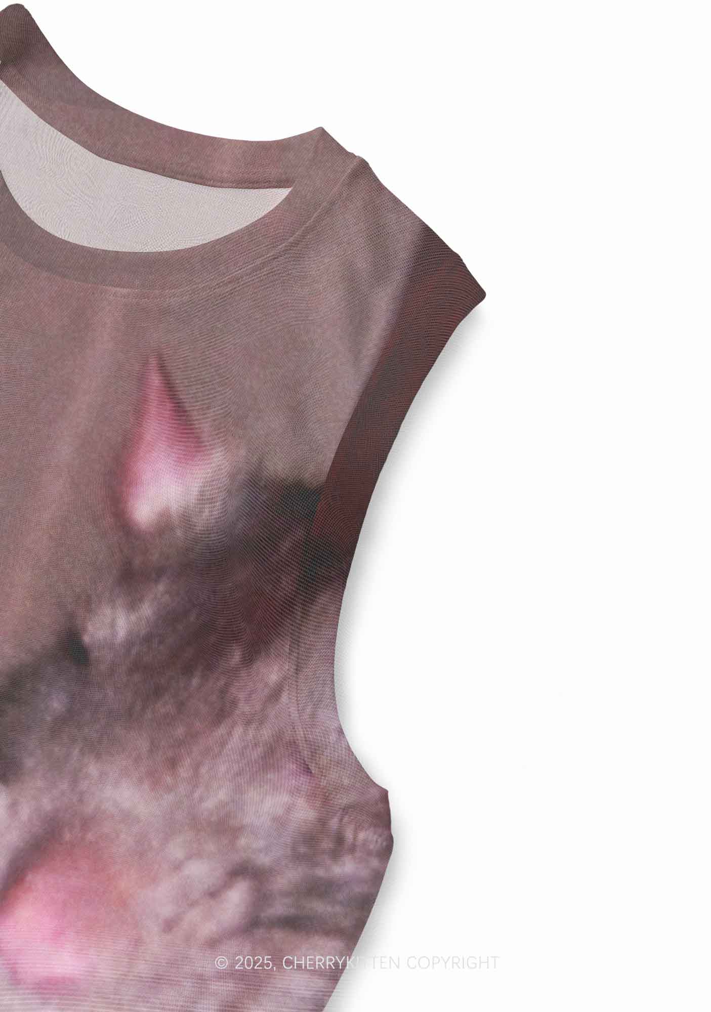 Smoking Rats Y2K Mesh Muscle Tank Cherrykitten