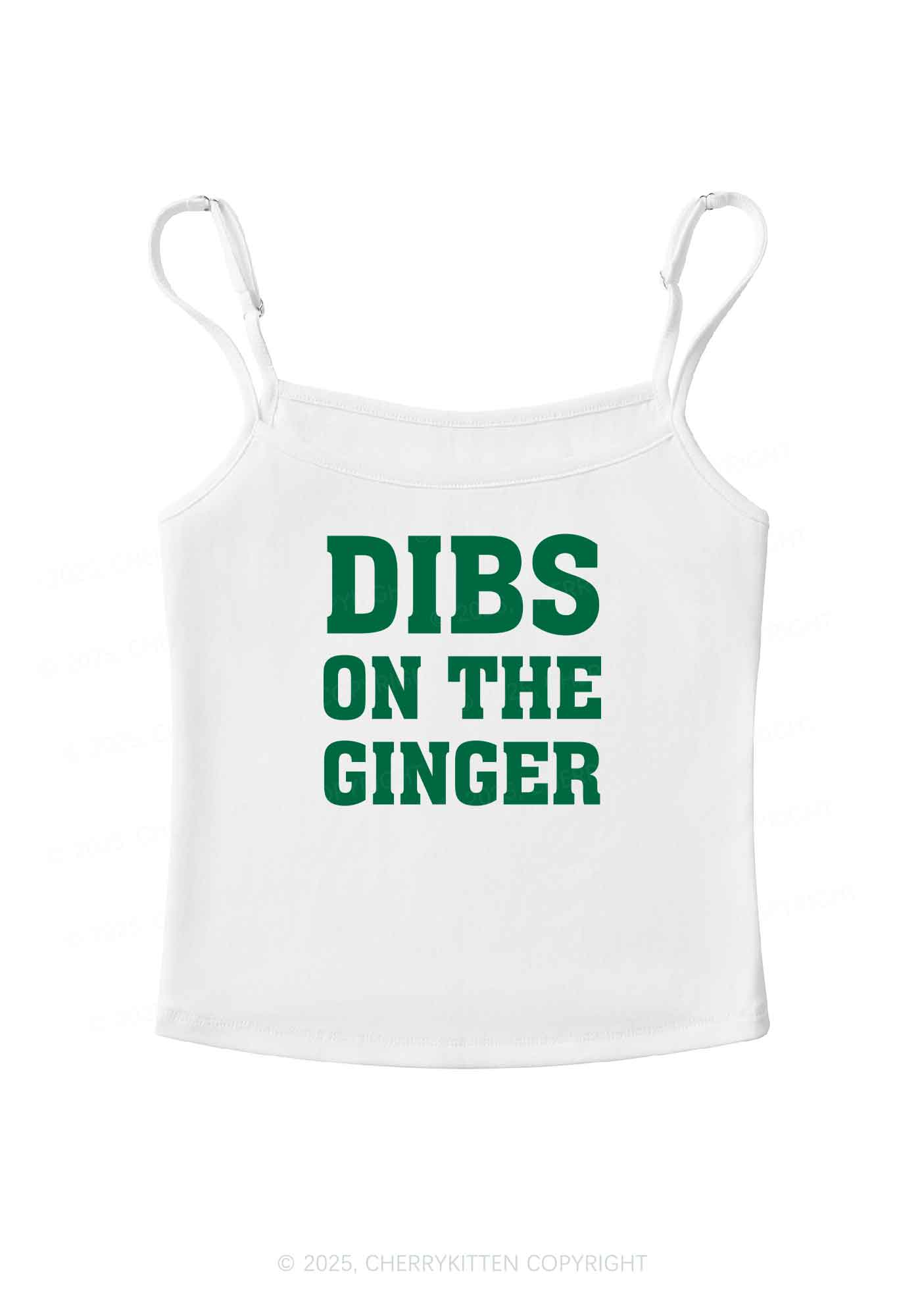 Dibs On The Ginger St Patricks Y2K Spaghetti Strap Cami Cherrykitten