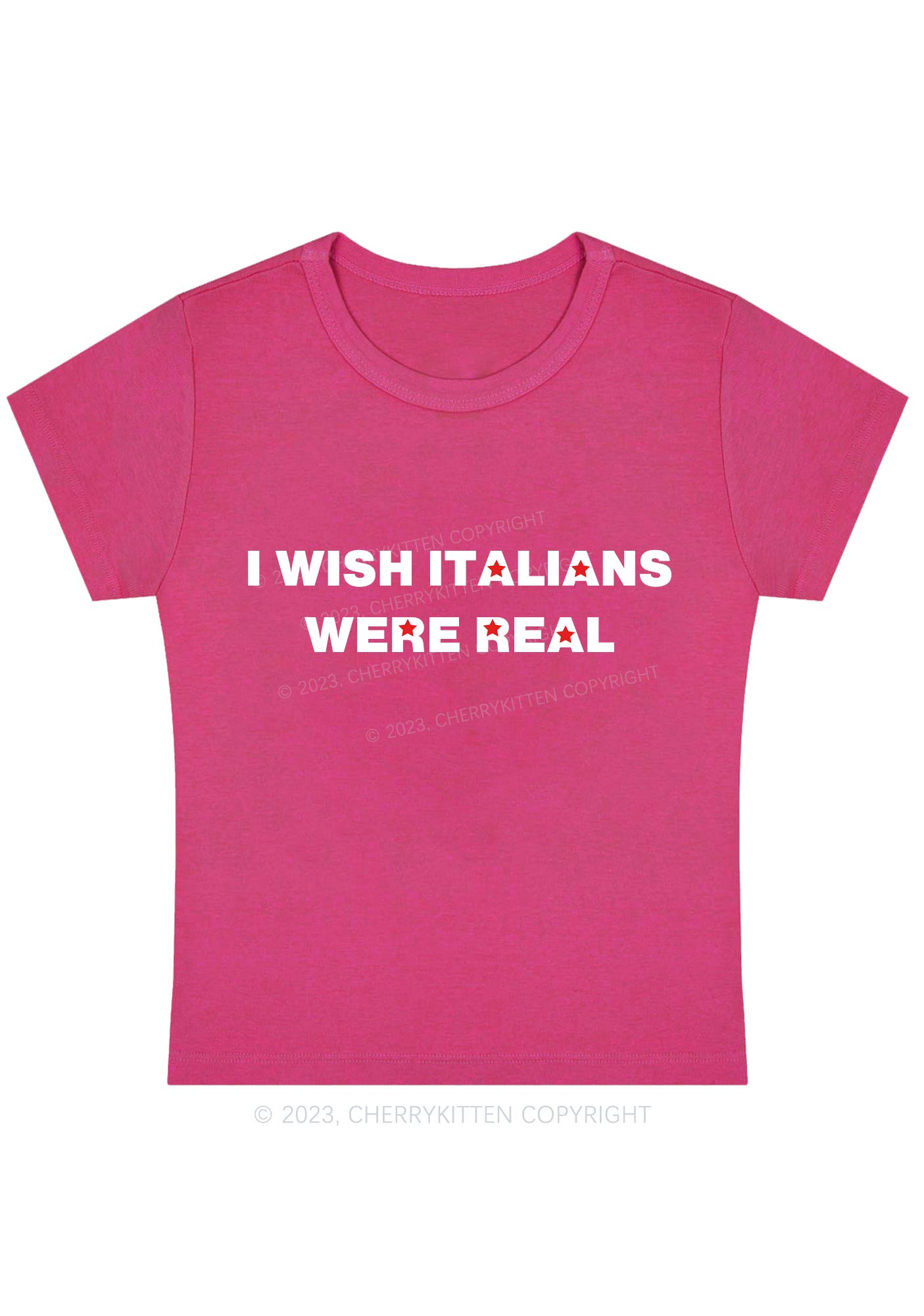 Curvy I Wish Italians Were Real Baby Tee Cherrykitten