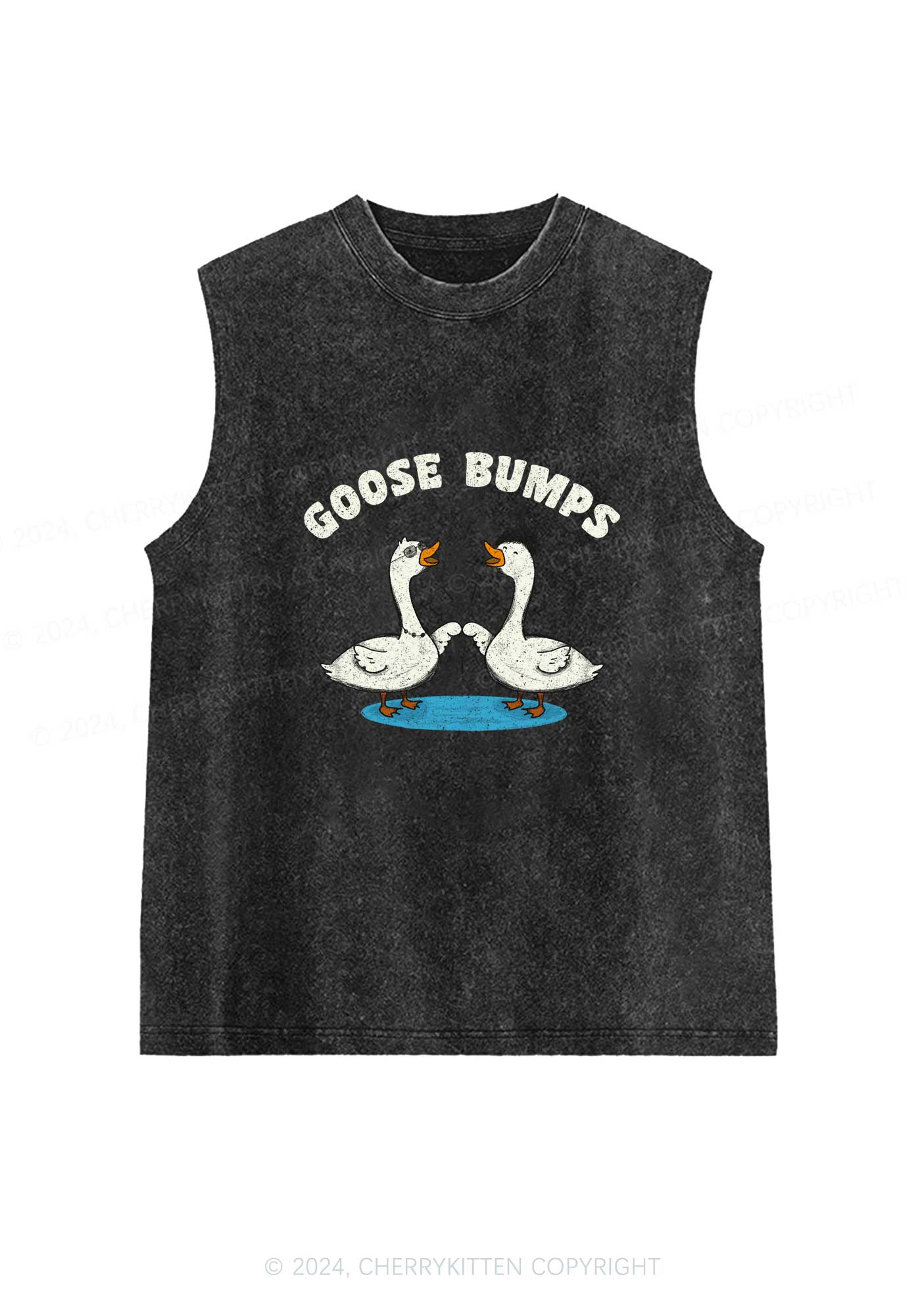 Goosebumps Duck Y2K Washed Tank Cherrykitten