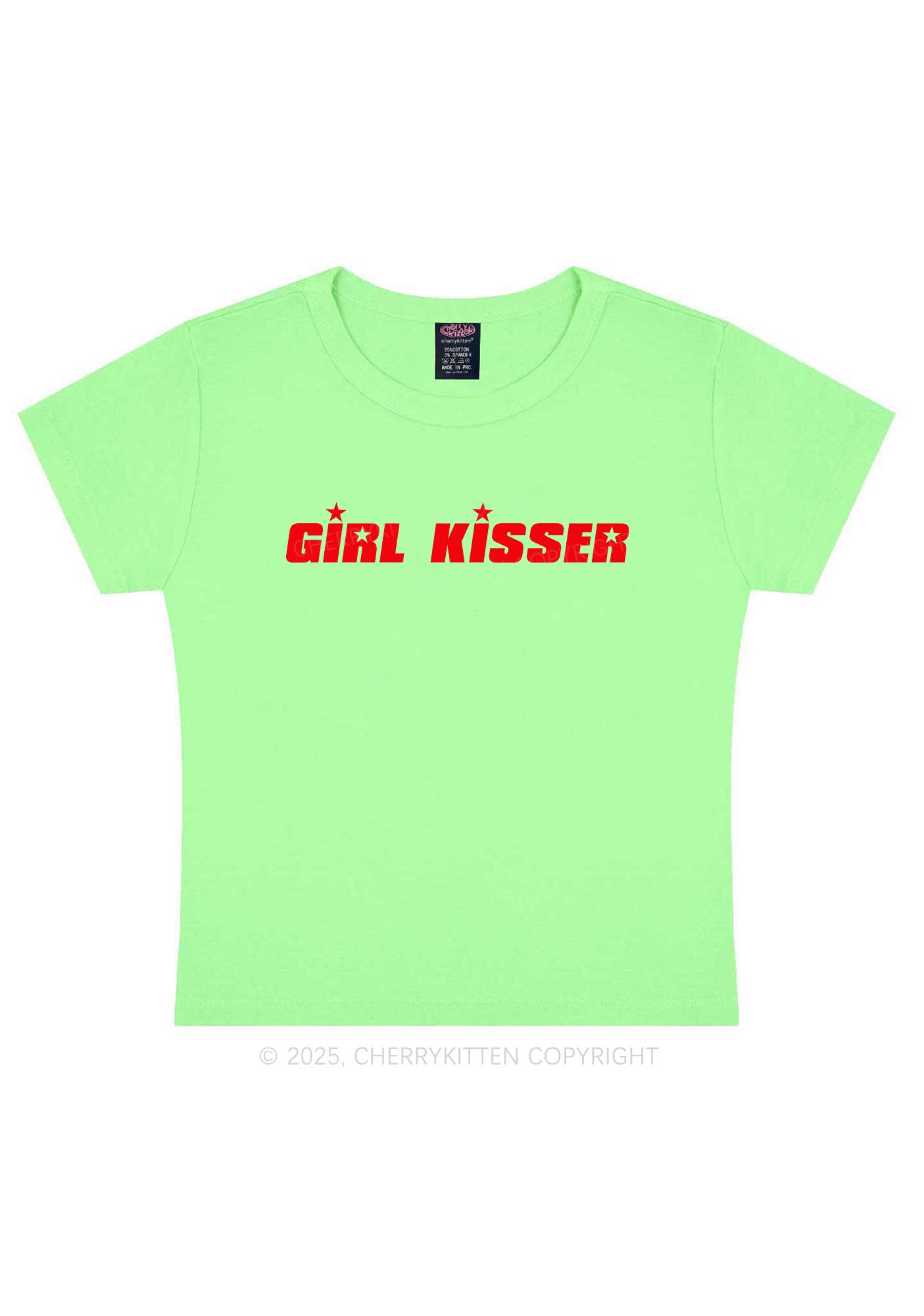 Girl Kisser Star Y2K Baby Tee Cherrykitten