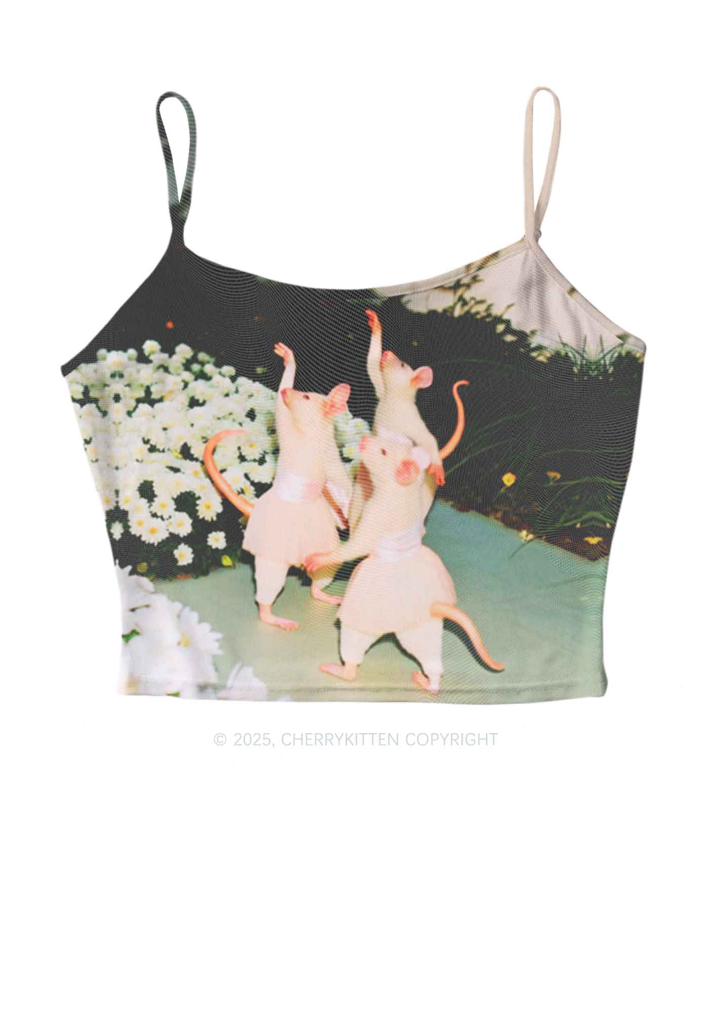 Ballet Rats Y2K Mesh Cami Tank Cherrykitten