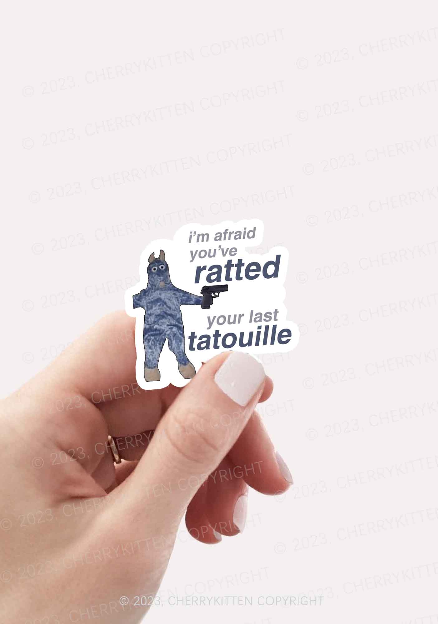 Ratted Last Tatouille 1Pc Y2K Sticker Cherrykitten