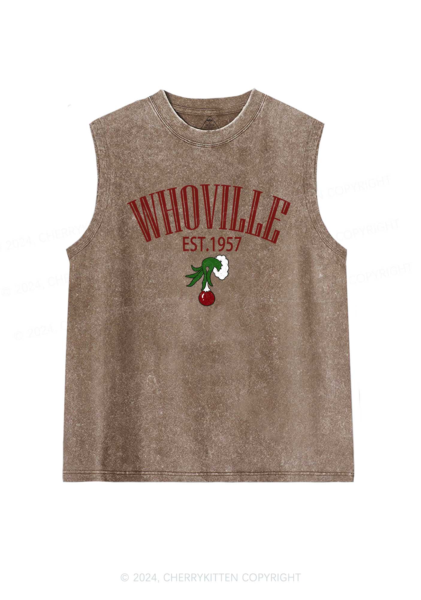 Christmas Whoville Y2K Washed Tank Cherrykitten