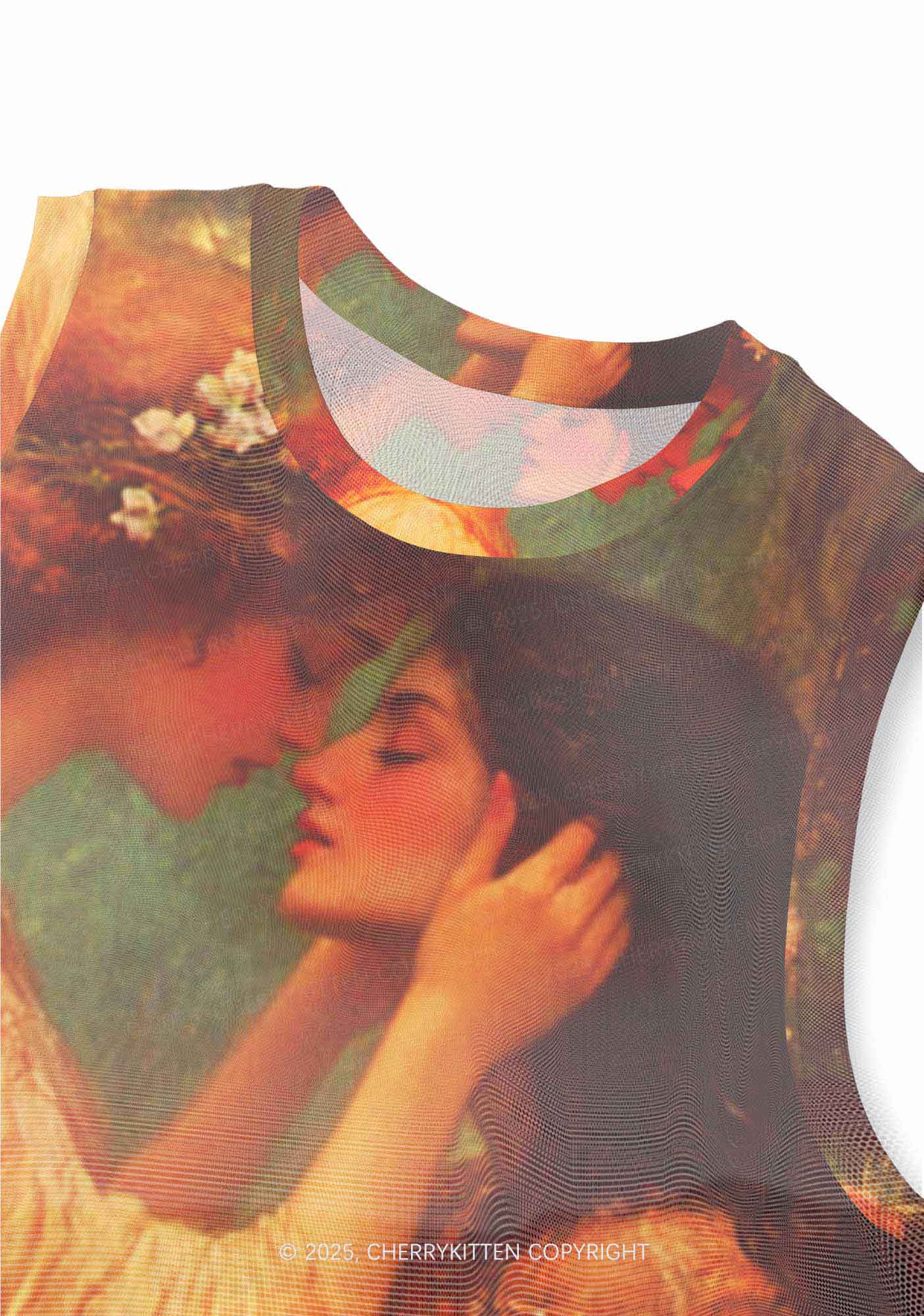 The Lesbians Pride Y2K Mesh Muscle Tank Cherrykitten