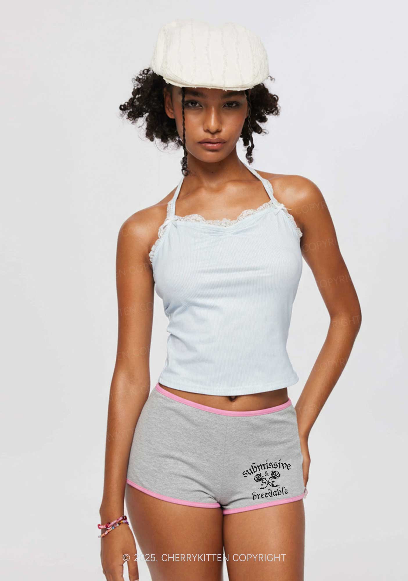 Submissive And Breedable Y2K Booty Shorts Cherrykitten