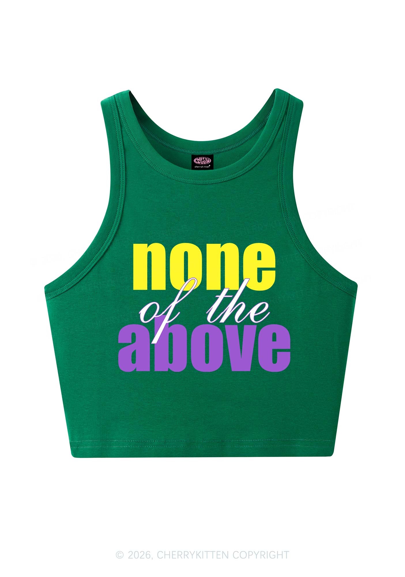 None Of The Above Pride Y2K Crop Tank Top Cherrykitten