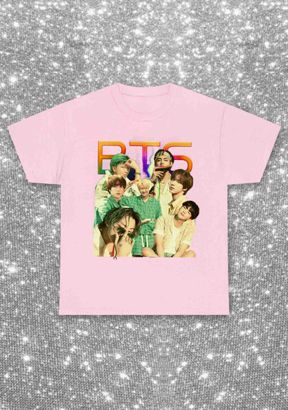 Rainbow Bangtan Kpop Y2K Chunky Shirt Cherrykitten