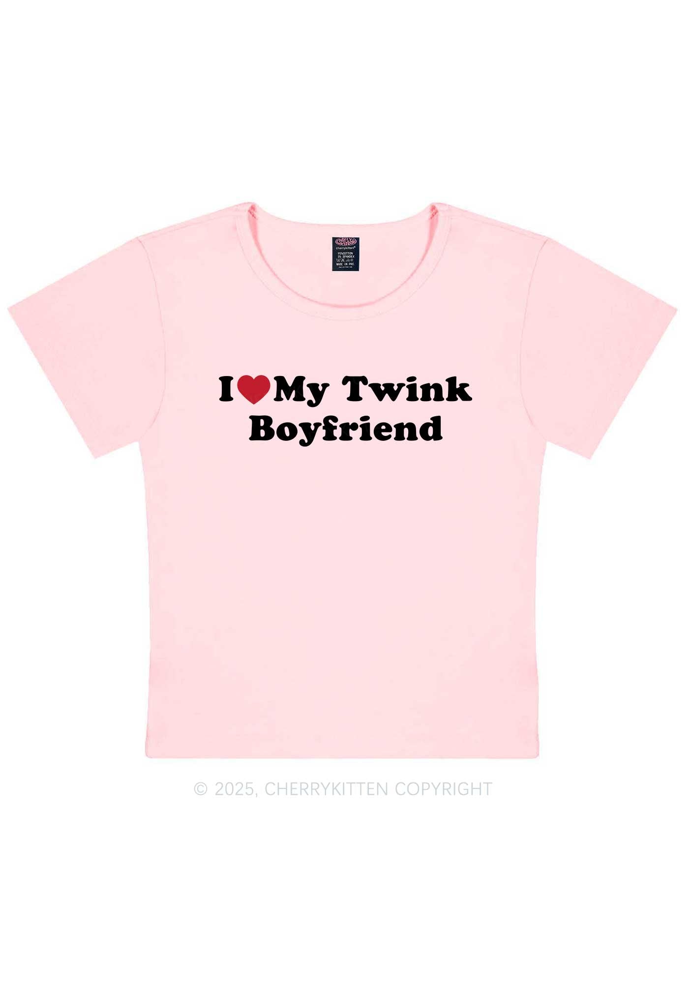 I Love My Twink BF Pride Y2K Baby Tee Cherrykitten