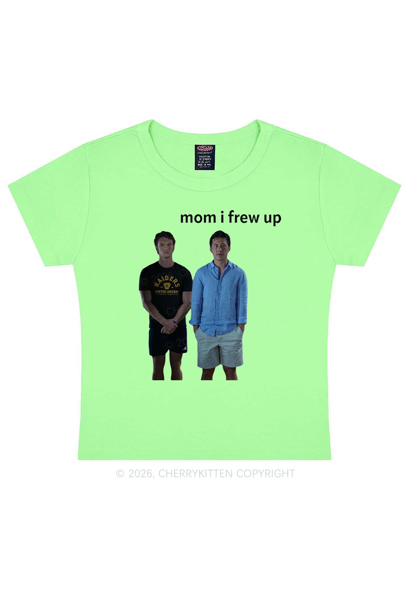 Mom I Frew Up HR Y2K Baby Tee Cherrykitten