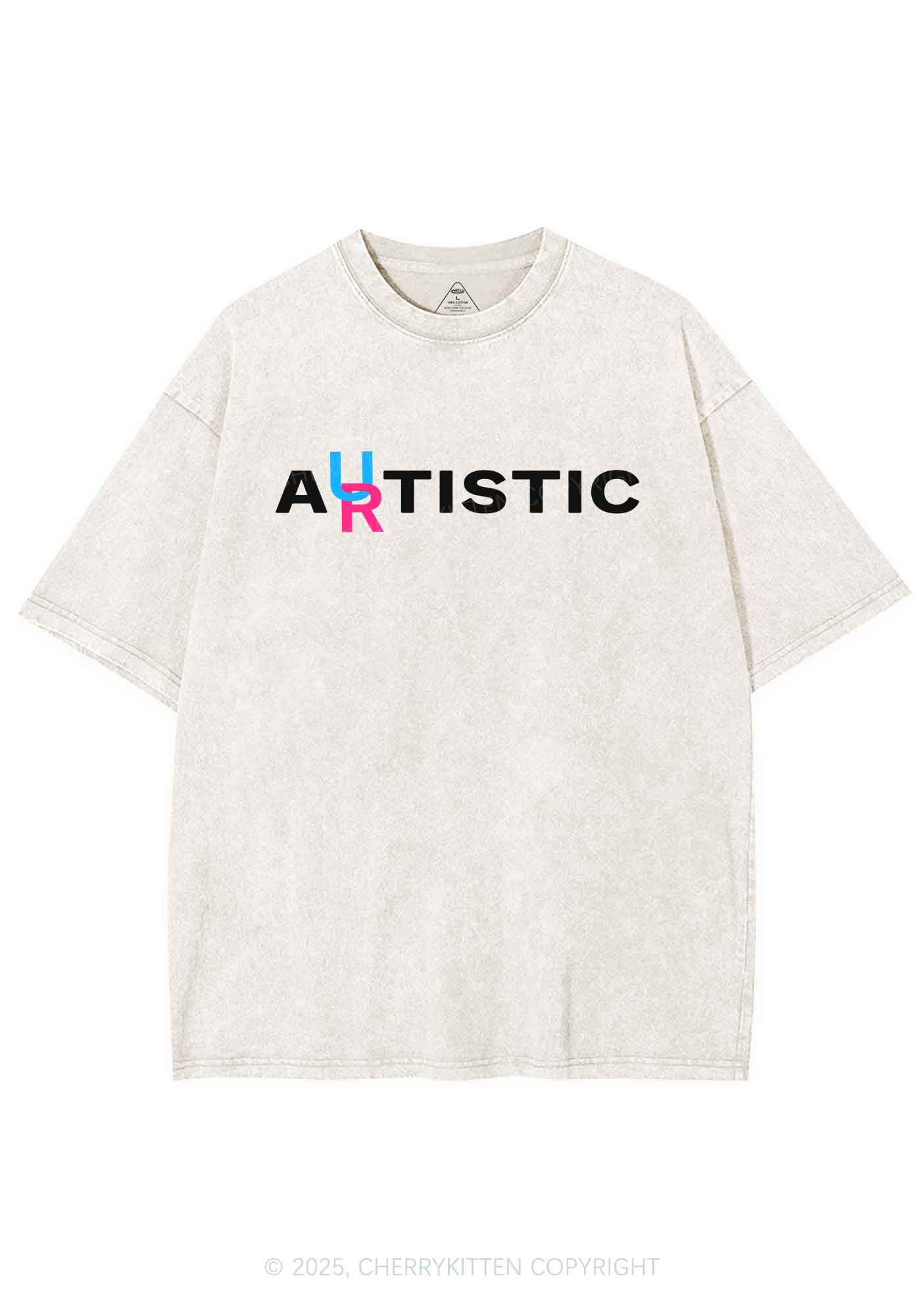 Autistic Artistic Y2K Shirts Washed Tee Cherrykitten