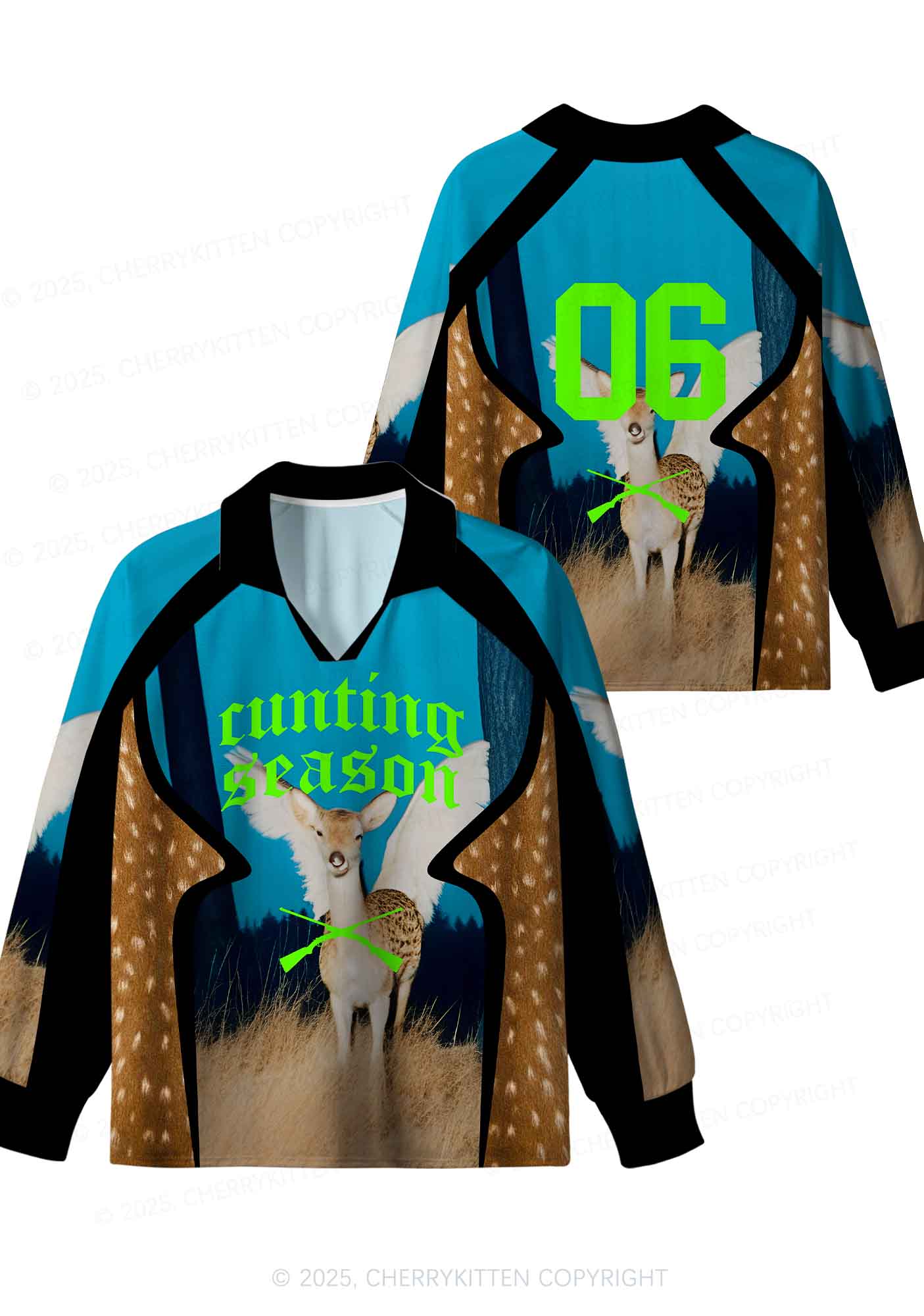 Custom Deer Cxxting Season Y2K Sport Long Sleeve Jersey Shirts Cherrykitten