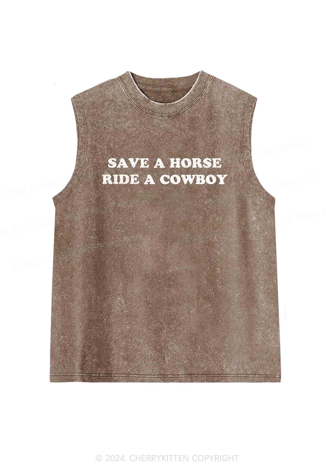Save A Horse Y2K Washed Tank Cherrykitten