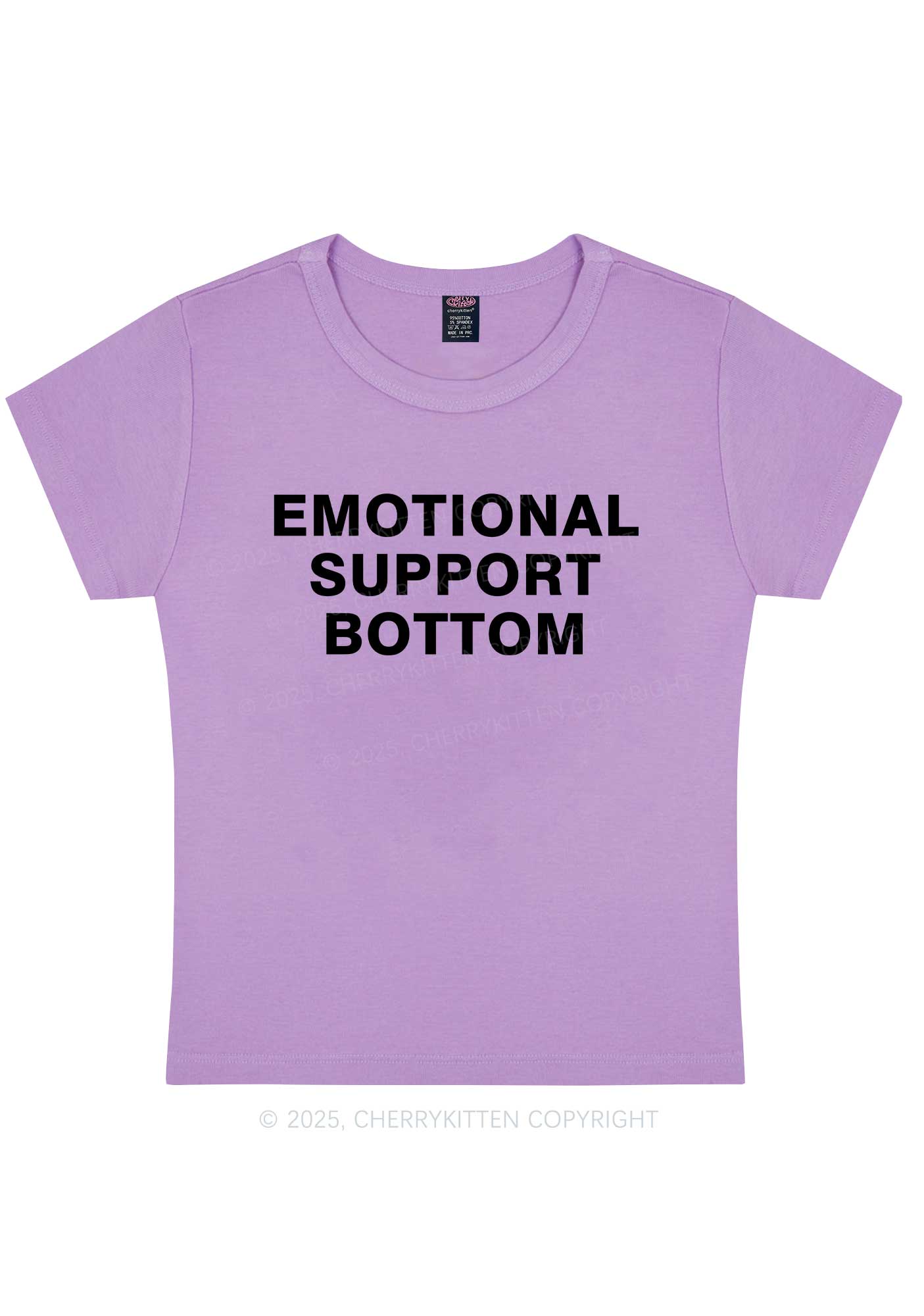 Emotional Support Bottom Pride Y2K Baby Tee Cherrykitten
