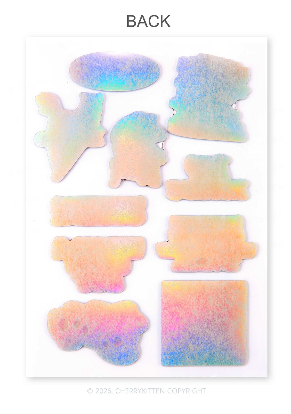 Cherrykitten Popular Holographic Y2K Stickers Pack Of 10