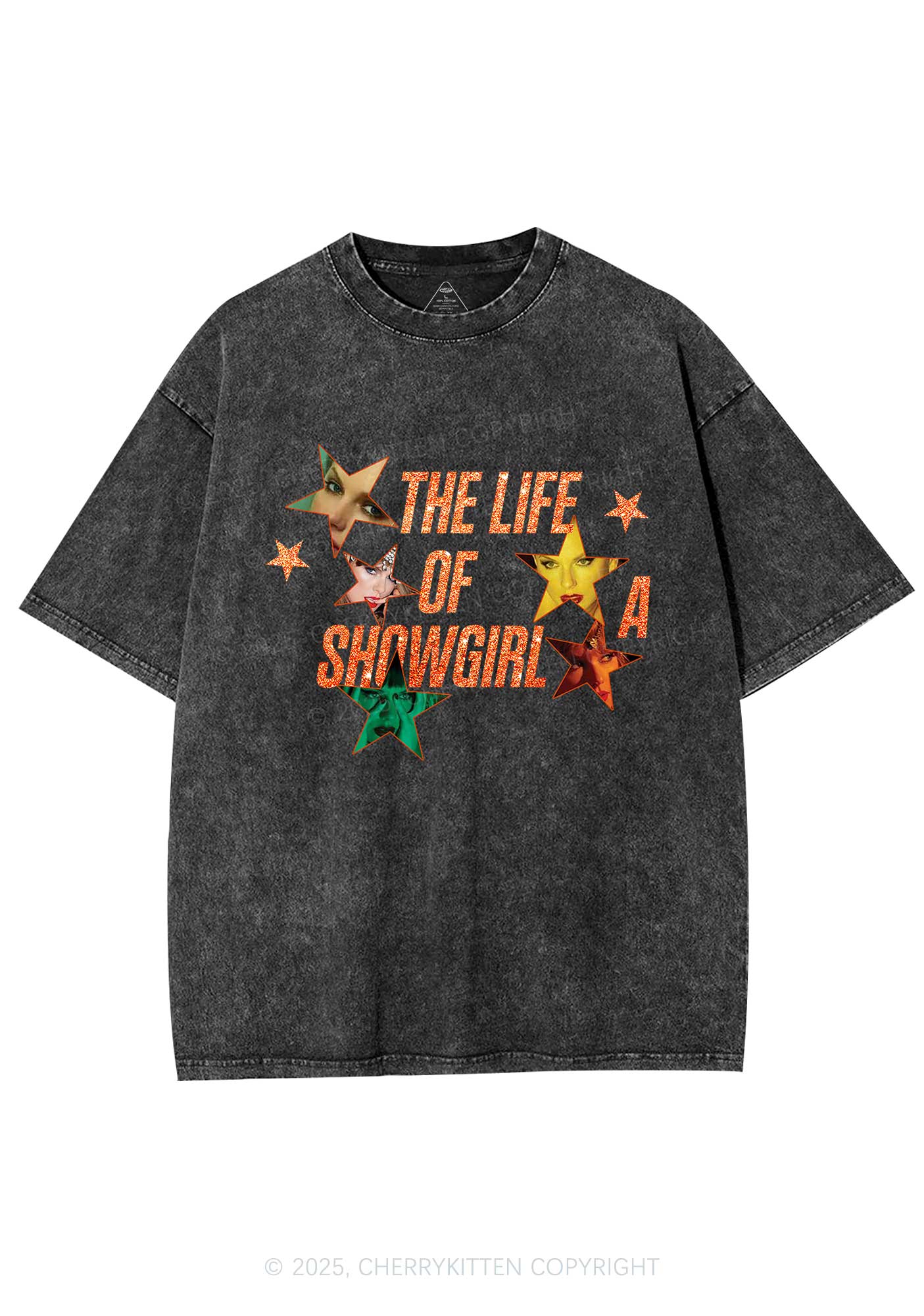 Star TS Photo Y2K Shirts Washed Tee Cherrykitten