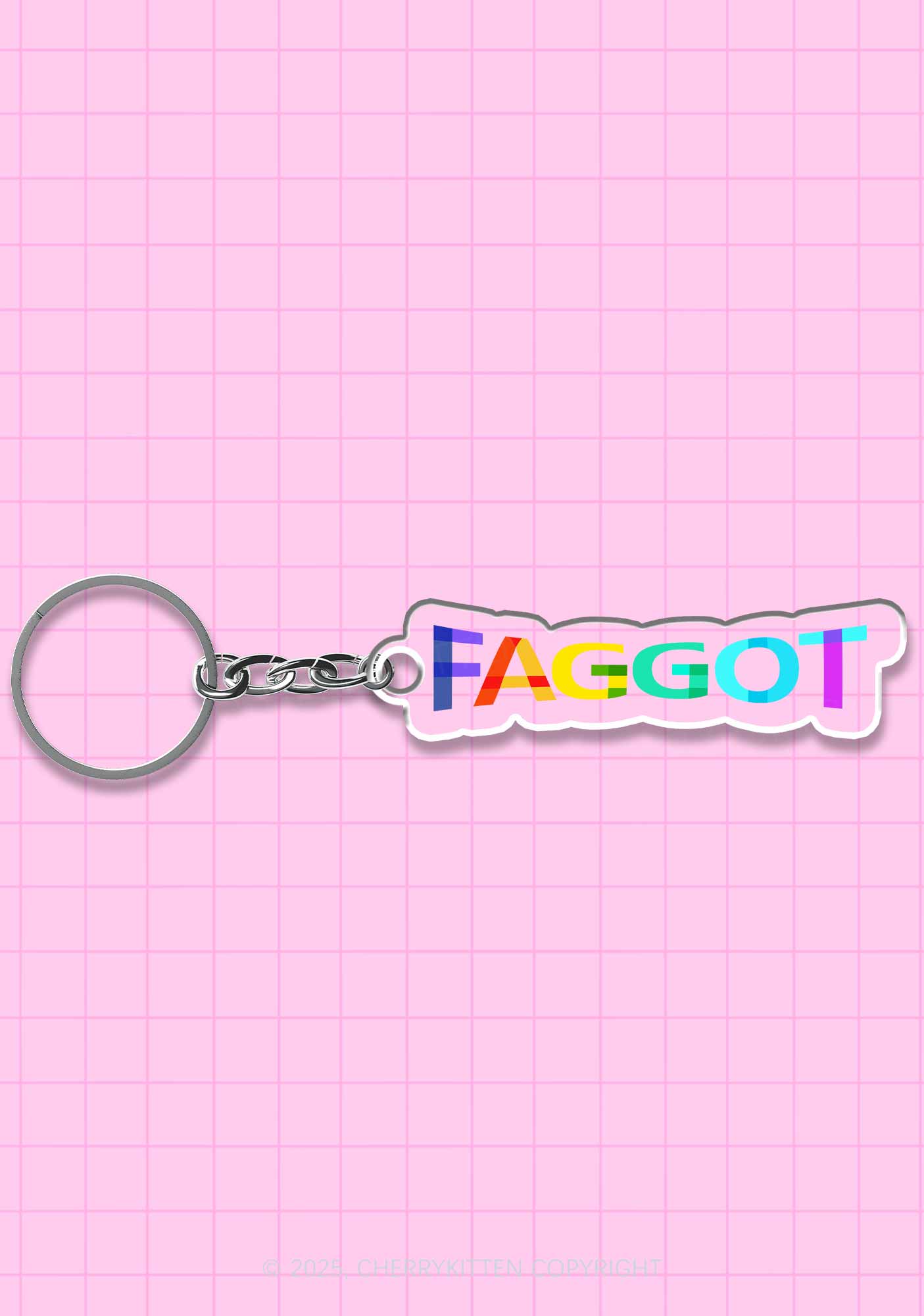 Colorful Faggot Pride 1Pc Y2K Keychain Cherrykitten