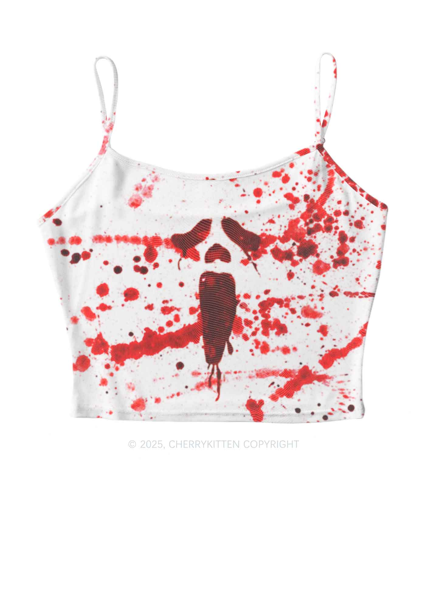 Halloween Bloody Ghost Y2K Mesh Cami Tank Cherrykitten