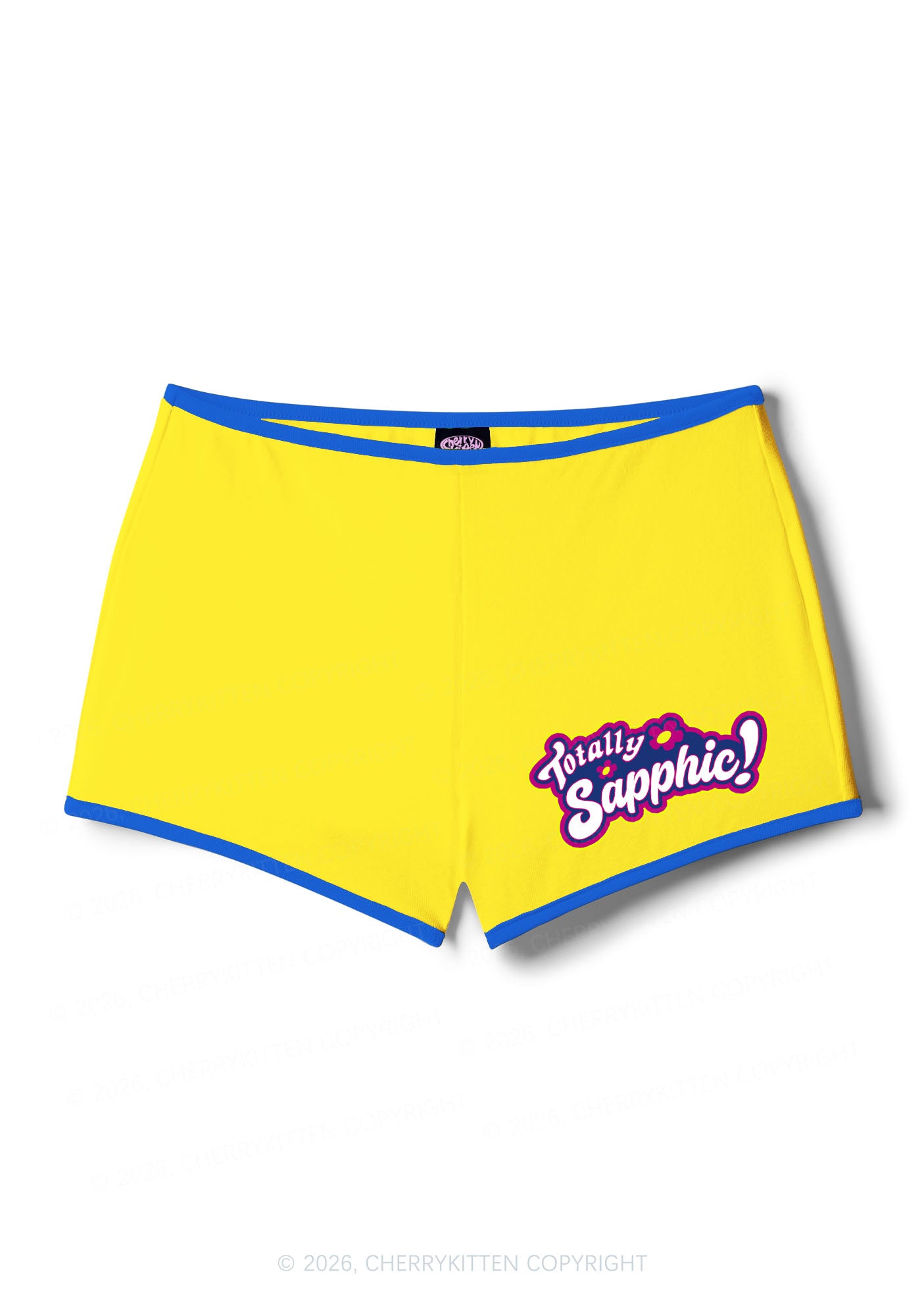 Totally Sapphic Pride Y2K Booty Shorts Cherrykitten