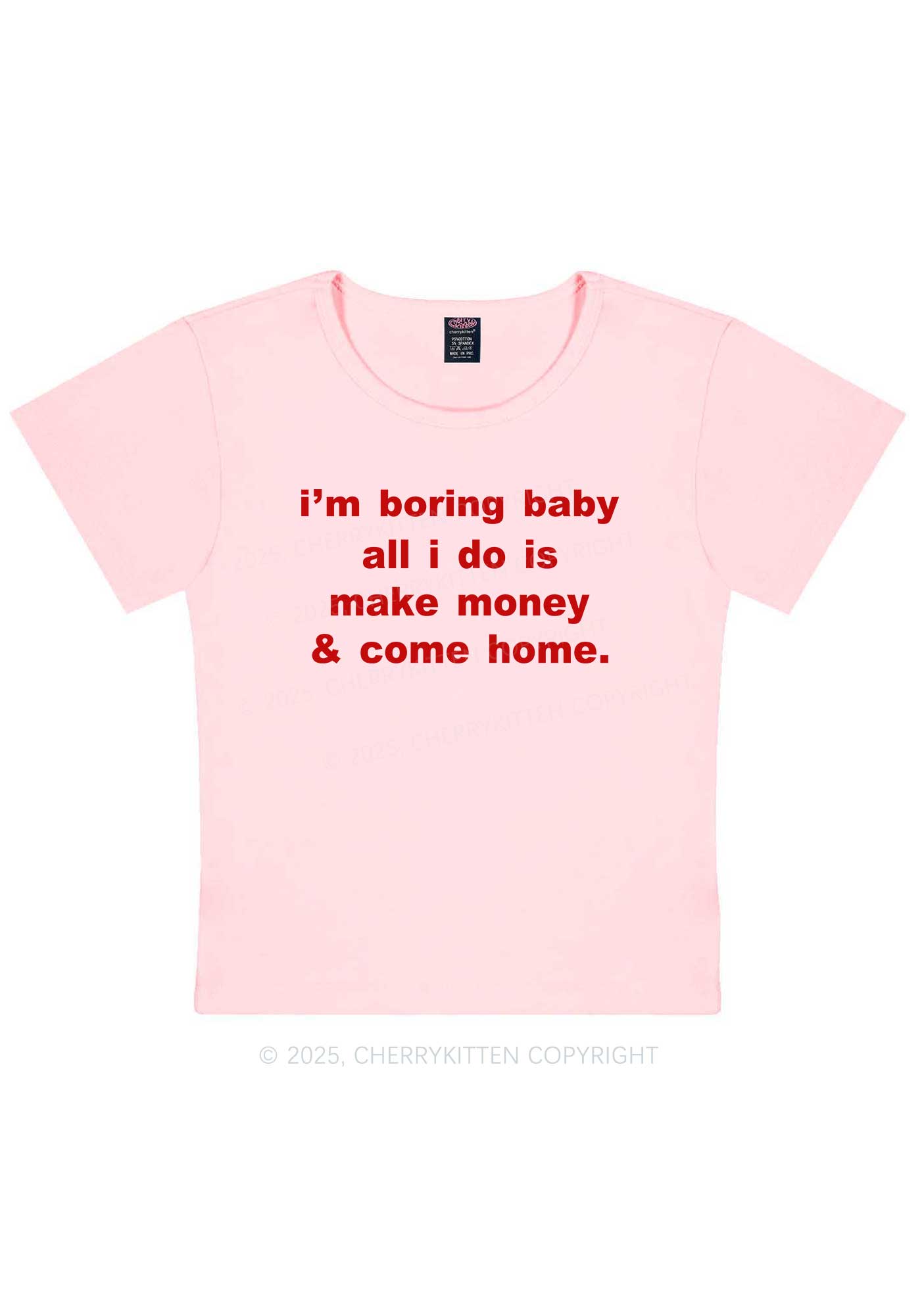 Im Boring Baby Y2K Baby Tee Cherrykitten