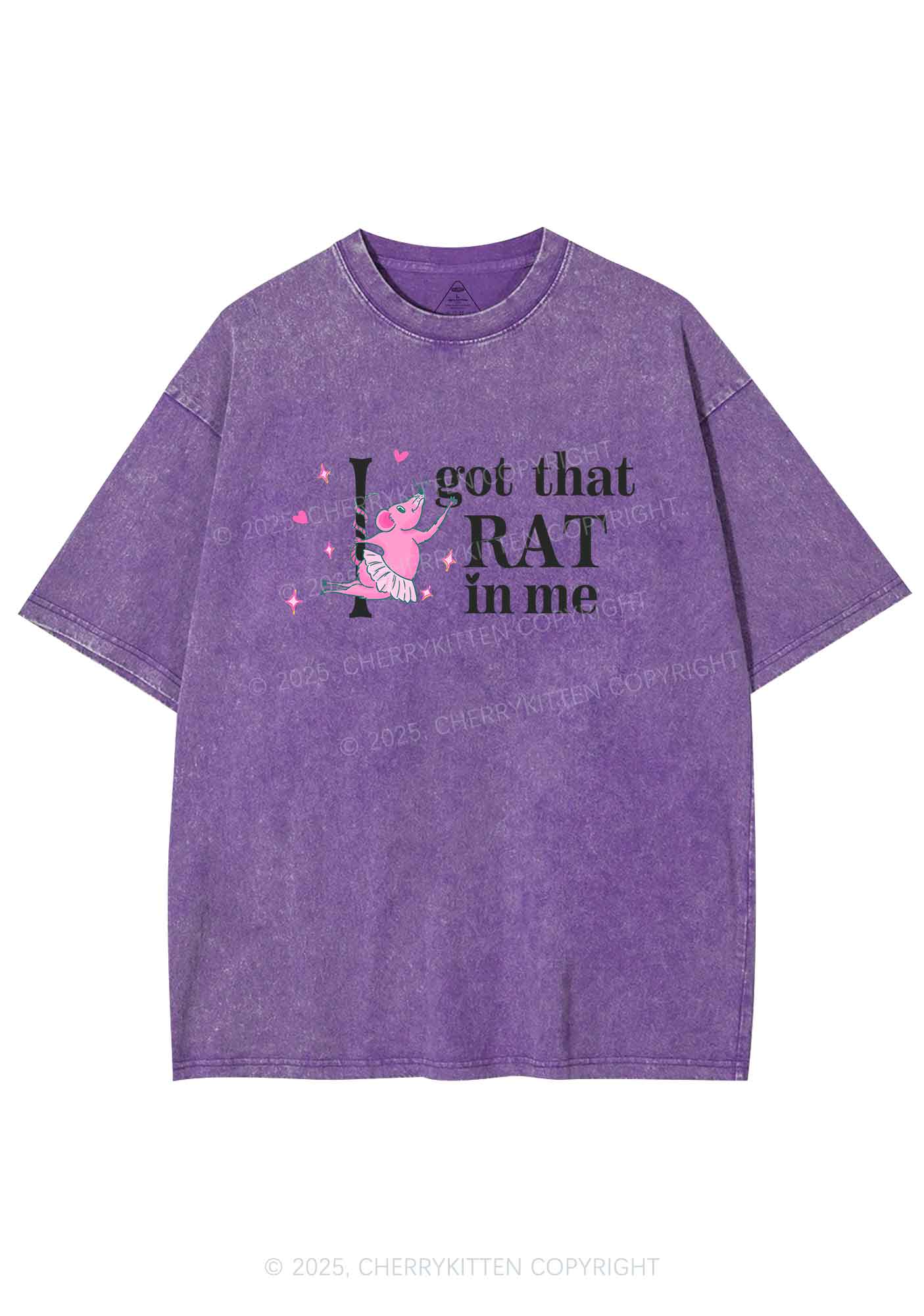 Got Rat In Me Y2K Shirts Washed Tee Cherrykitten