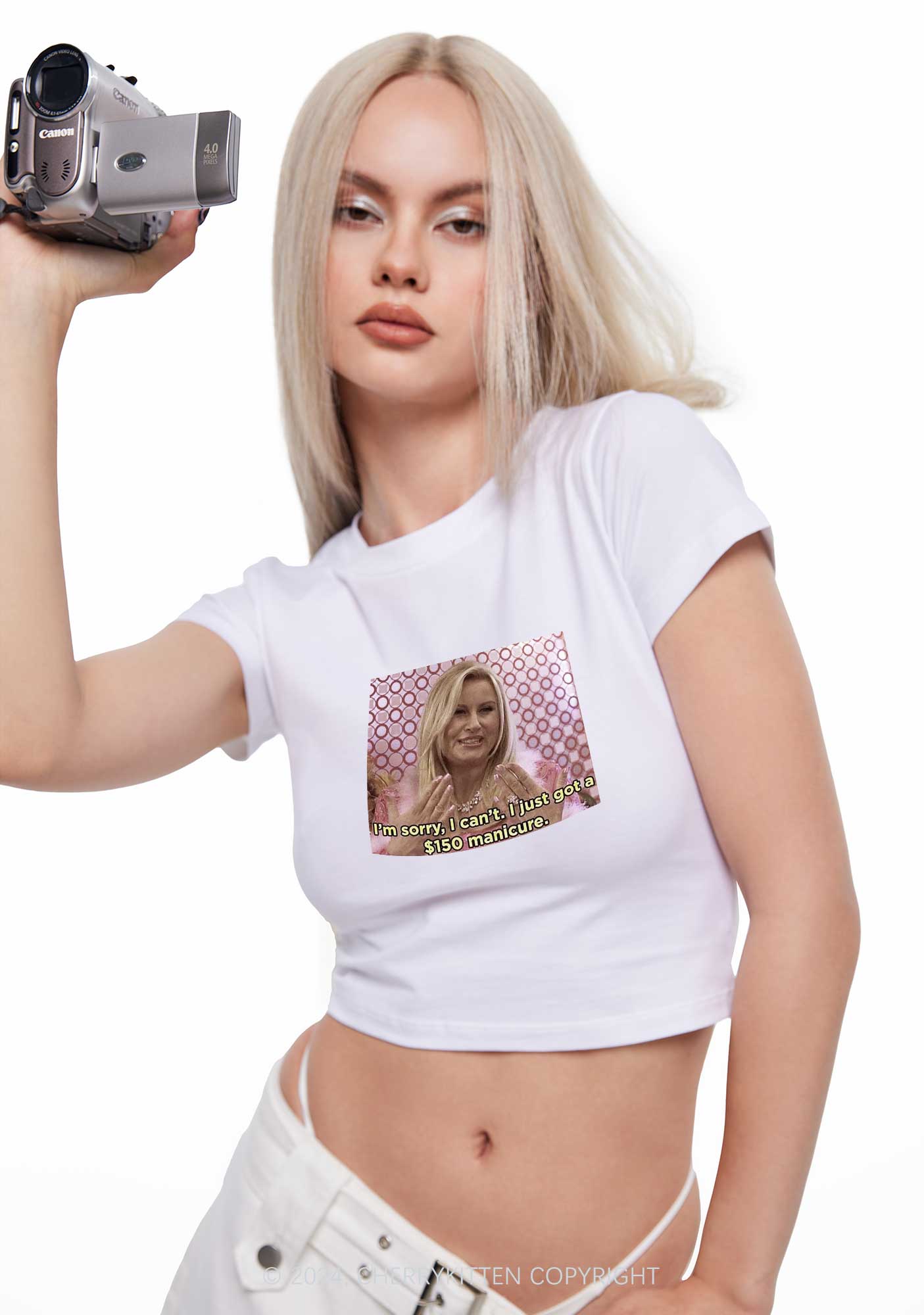 Got Manicure Y2K Baby Tee Cherrykitten