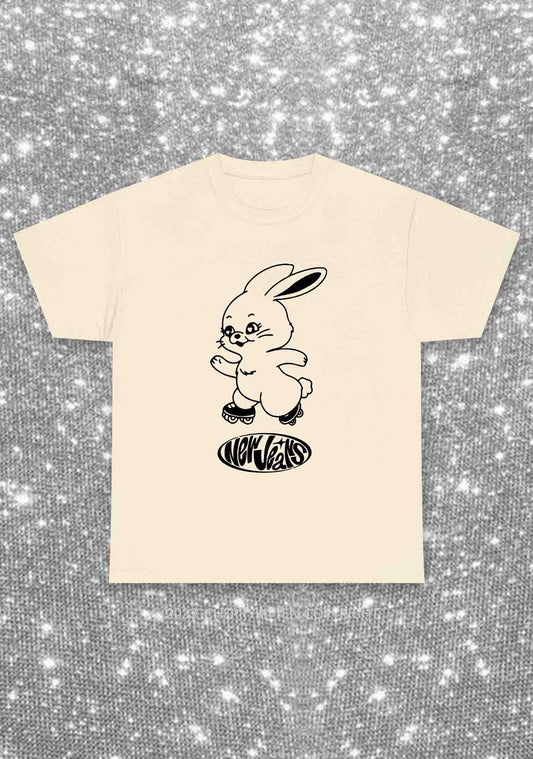 Skating Rabbit Kpop Y2K Chunky Shirt Cherrykitten