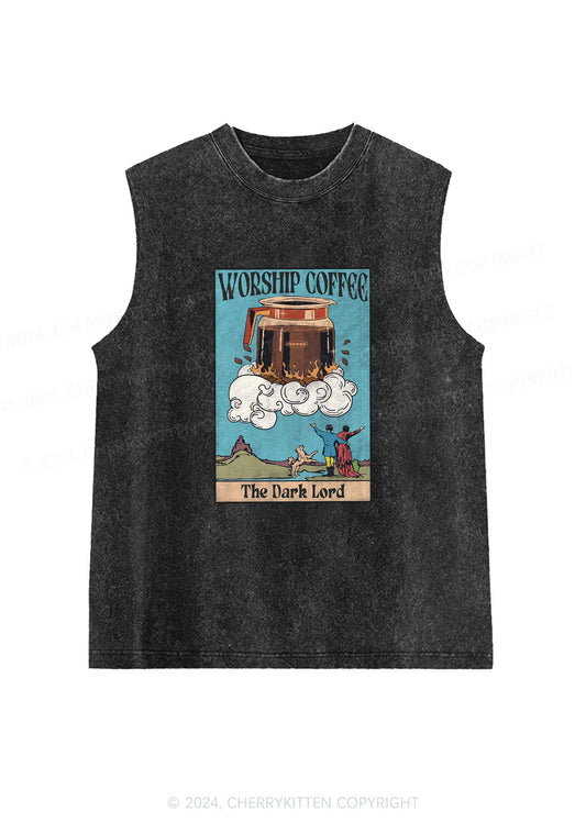 Worship Coffee Y2K Washed Tank Cherrykitten