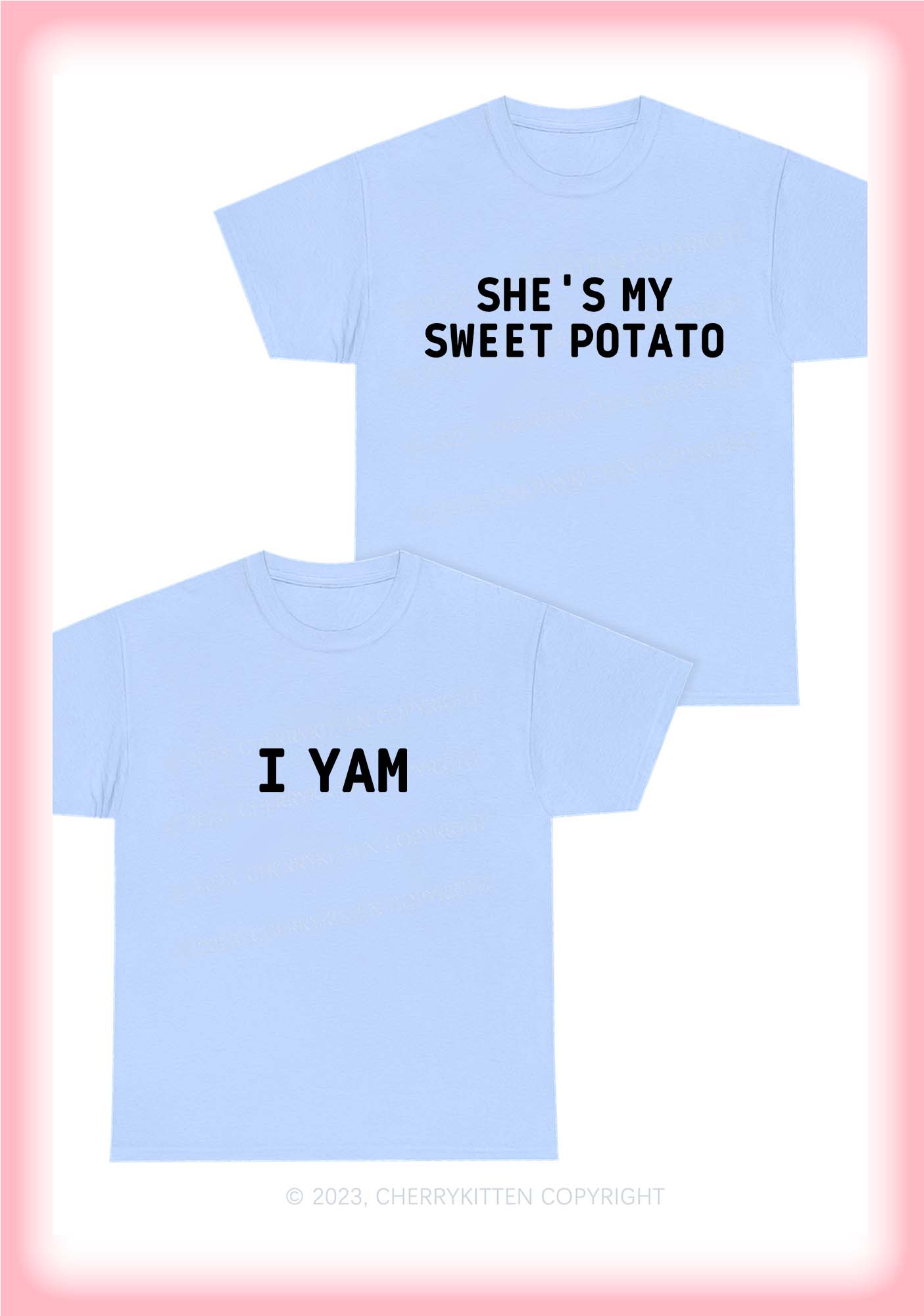 She's My Sweet Potato Y2K Valentine's Day Chunky Shirt Cherrykitten