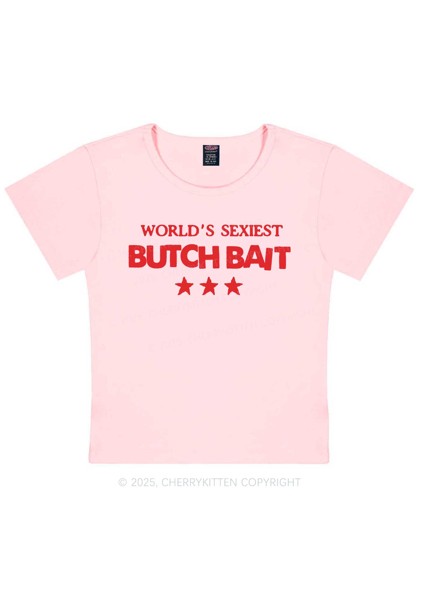 Worlds Sexiest Butch Bait Pride Y2K Baby Tee Cherrykitten