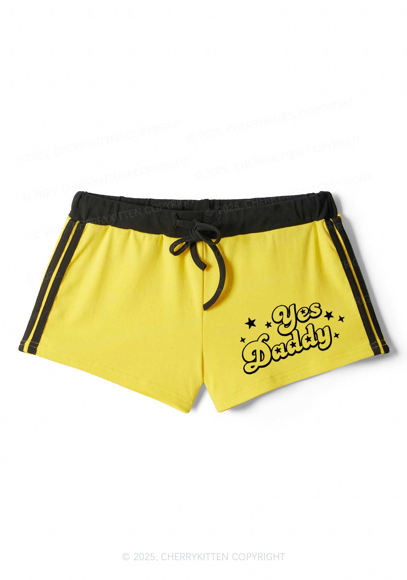 Yes Daddy Star Y2K Drawstring Mini Shorts Cherrykitten