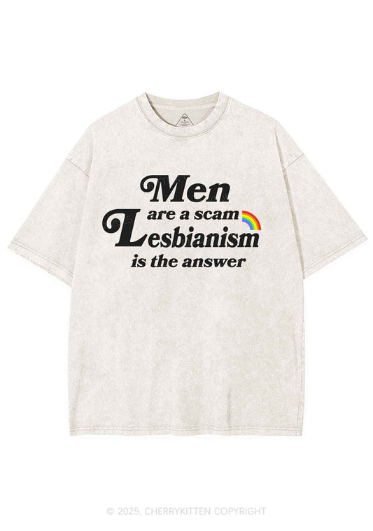 Men Lesbianism Y2K Shirts Washed Tee Cherrykitten
