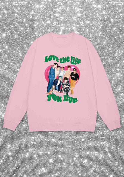 Love The Life You Live Kpop Y2K Sweatshirt Cherrykitten
