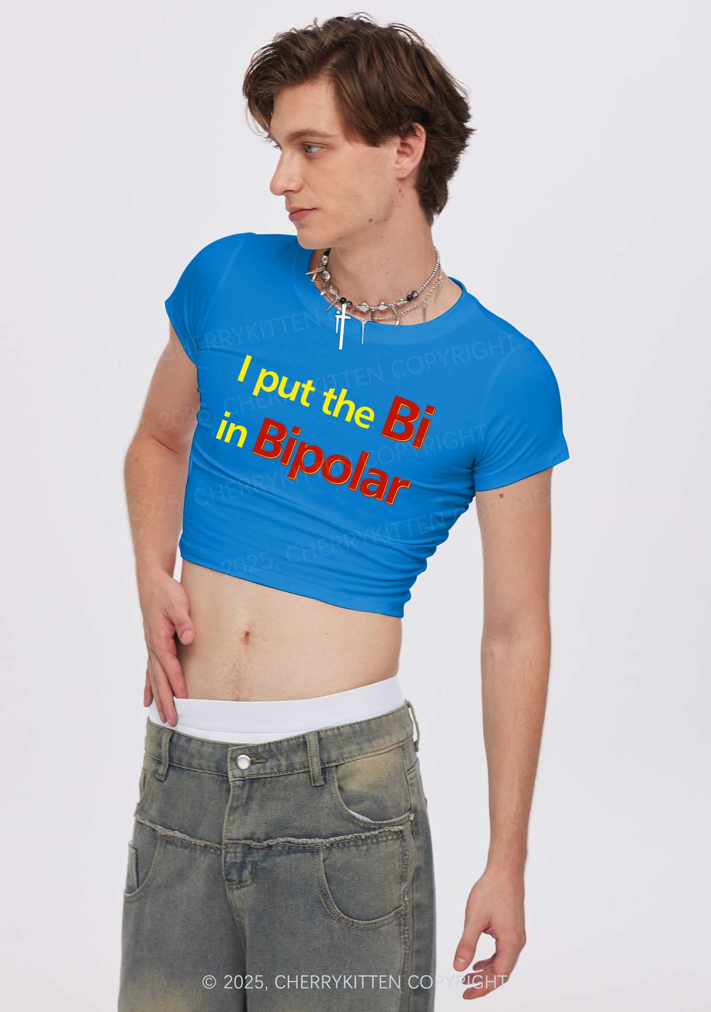 Bi In Bipolar Y2K Baby Tee Cherrykitten