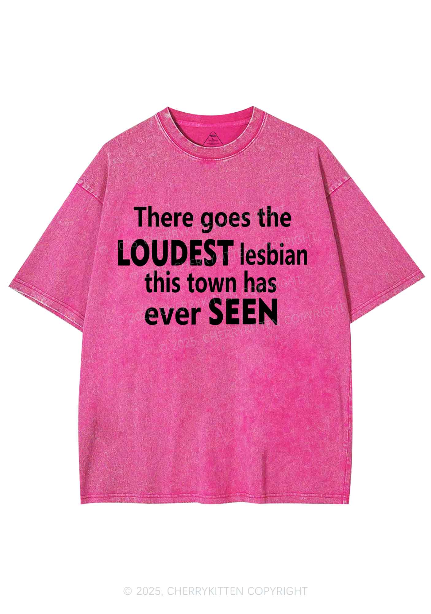 Loudest Lesbian Has Ever Seen Y2K Shirts Washed Tee Cherrykitten