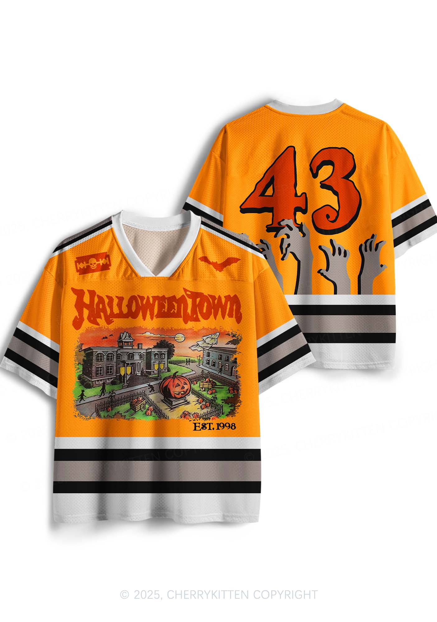 Custom Halloween Town Y2K Sport Jersey Shirts Cherrykitten