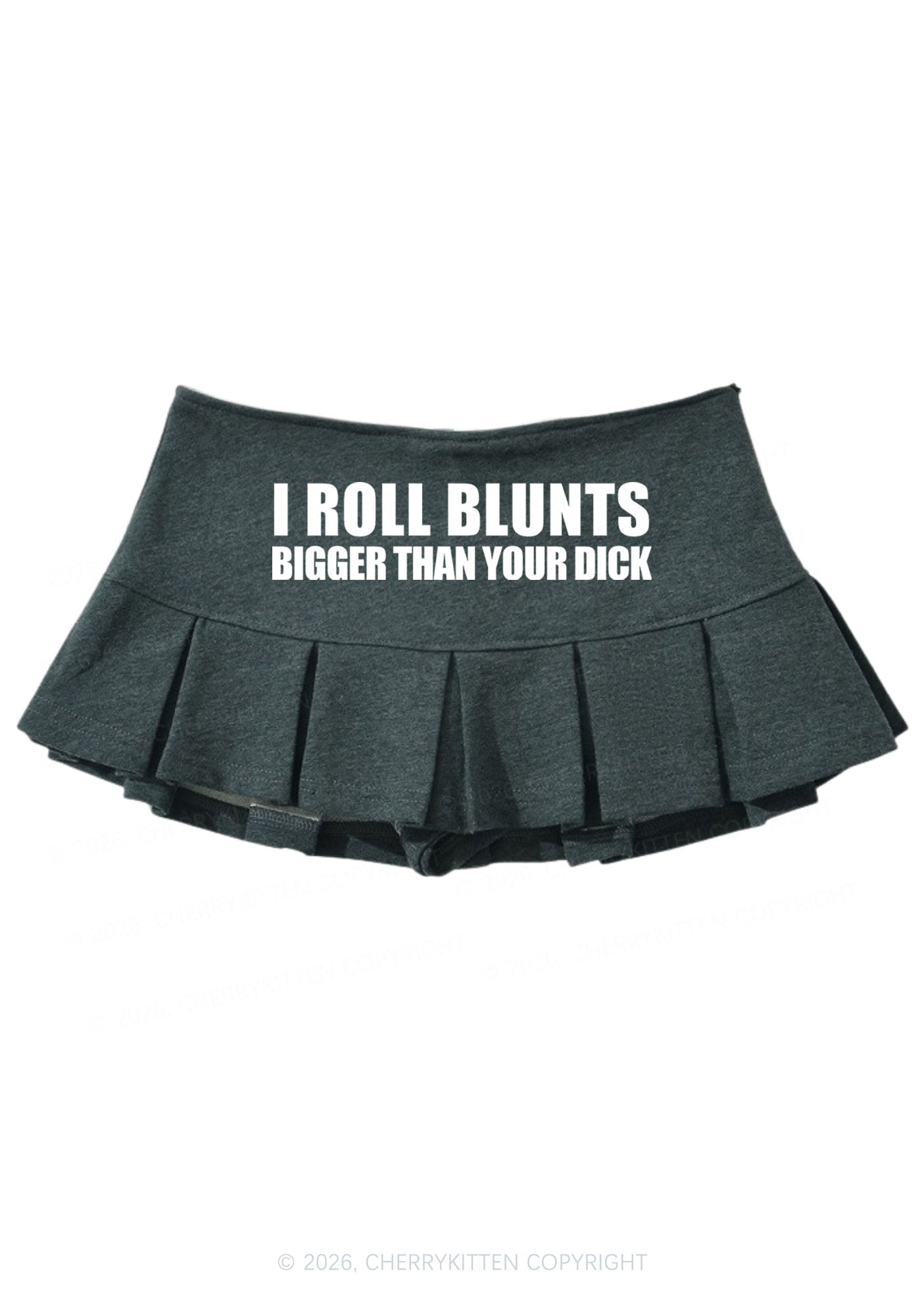 I Roll Blunts Y2K Mini Pleated Skirts Cherrykitten