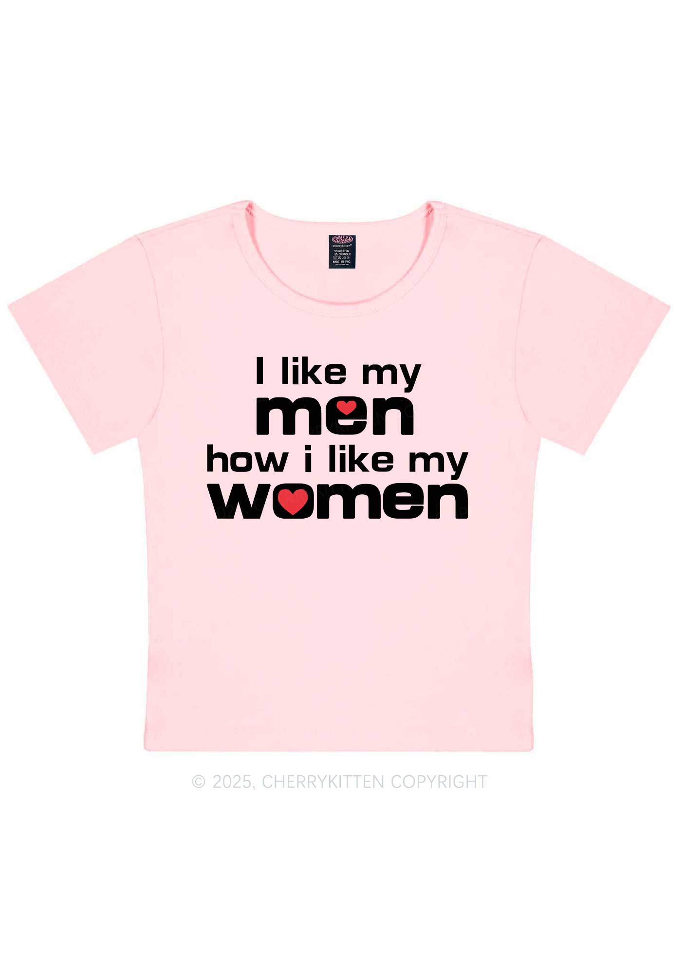 I Like My Men Pride Y2K Baby Tee Cherrykitten