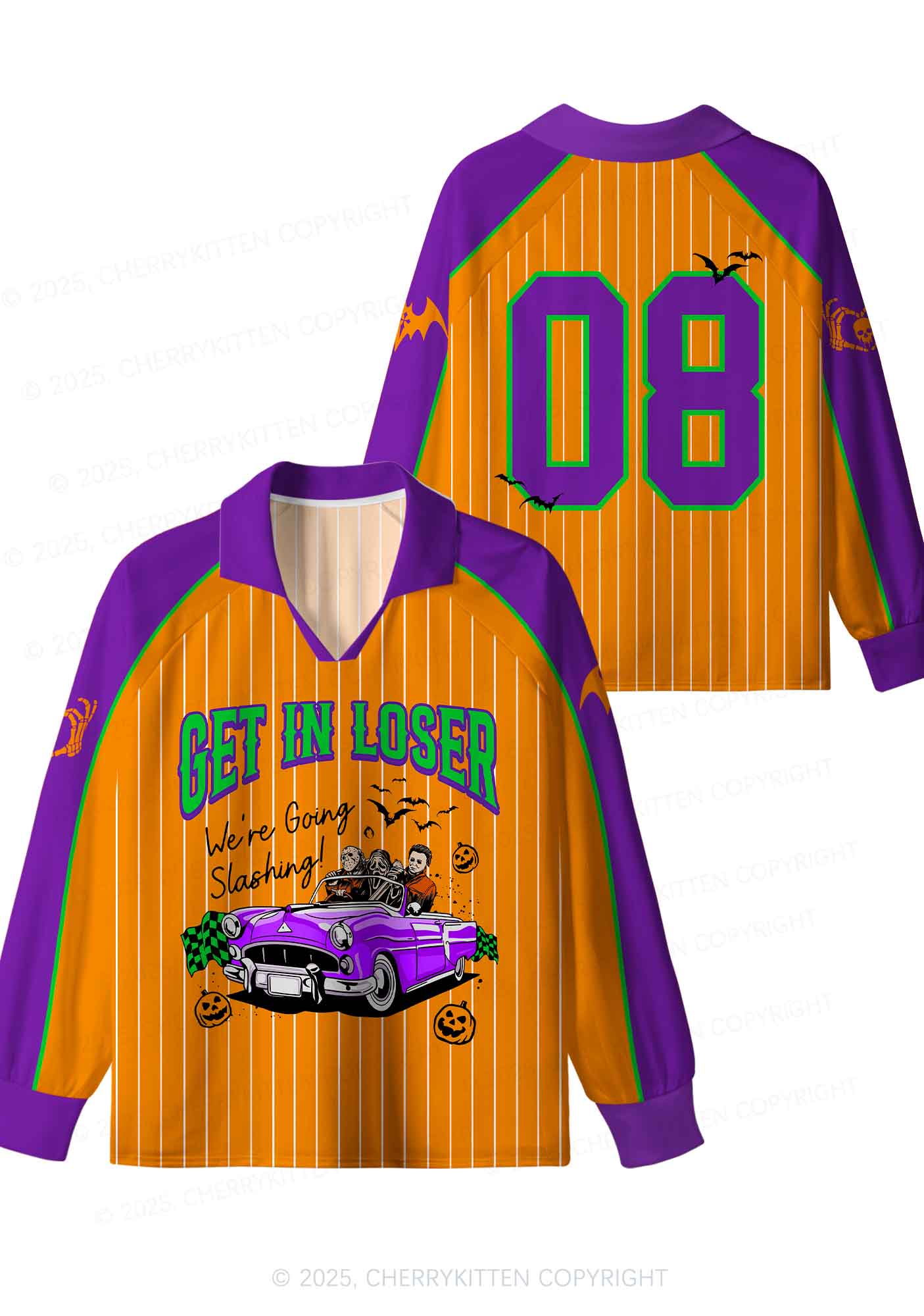 Halloween Custom Get In Loser Y2K Sport Long Sleeve Jersey Shirts Cherrykitten