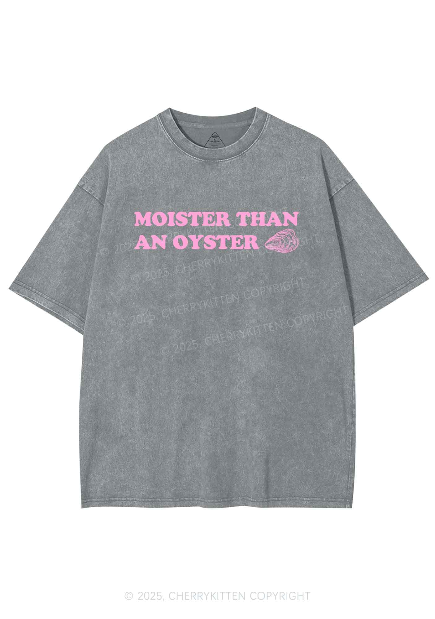 Moister Than An Oyster Y2K Shirts Washed Tee Cherrykitten