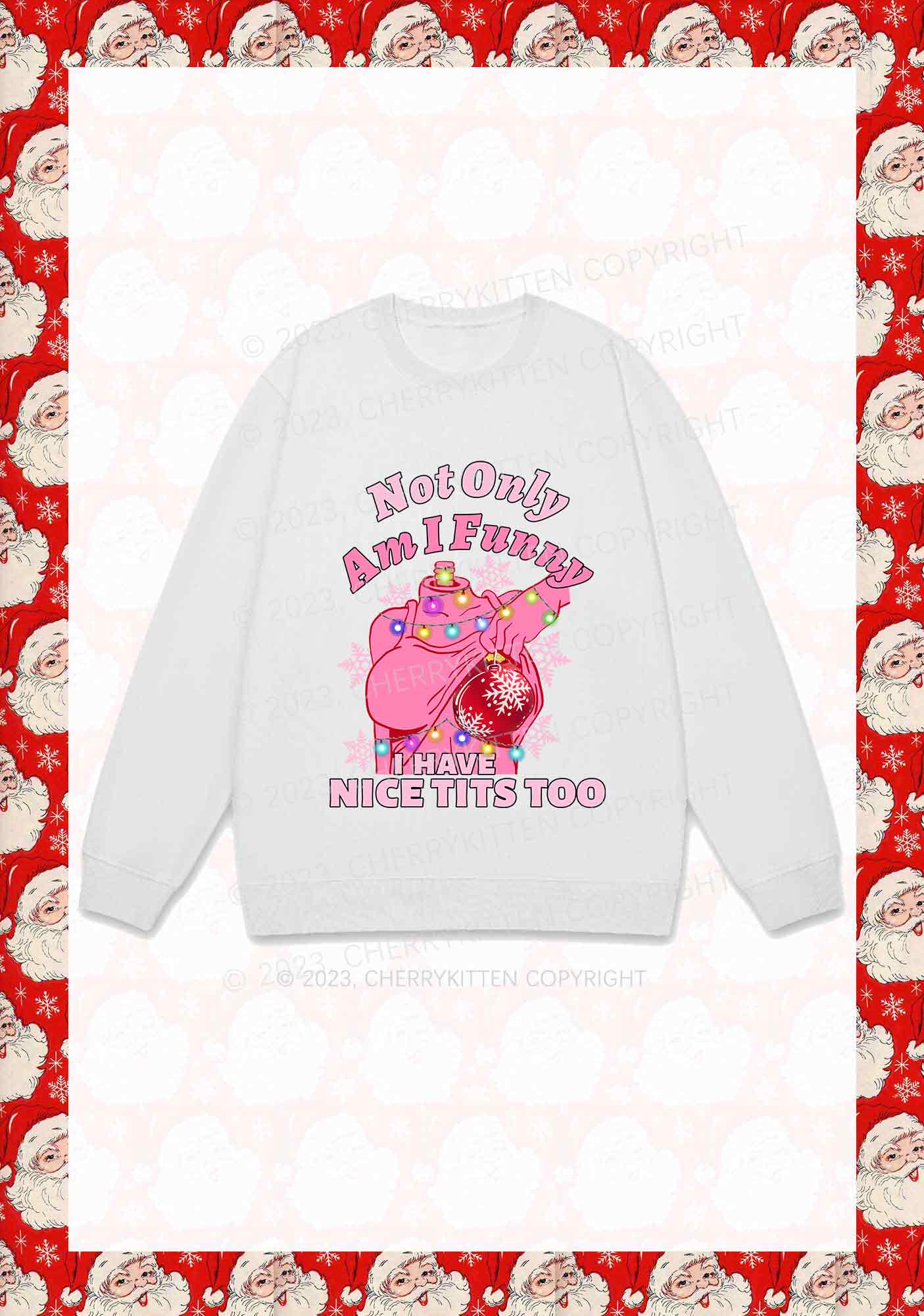 I Have Nice Dots Too Christmas Y2K Sweatshirt Cherrykitten