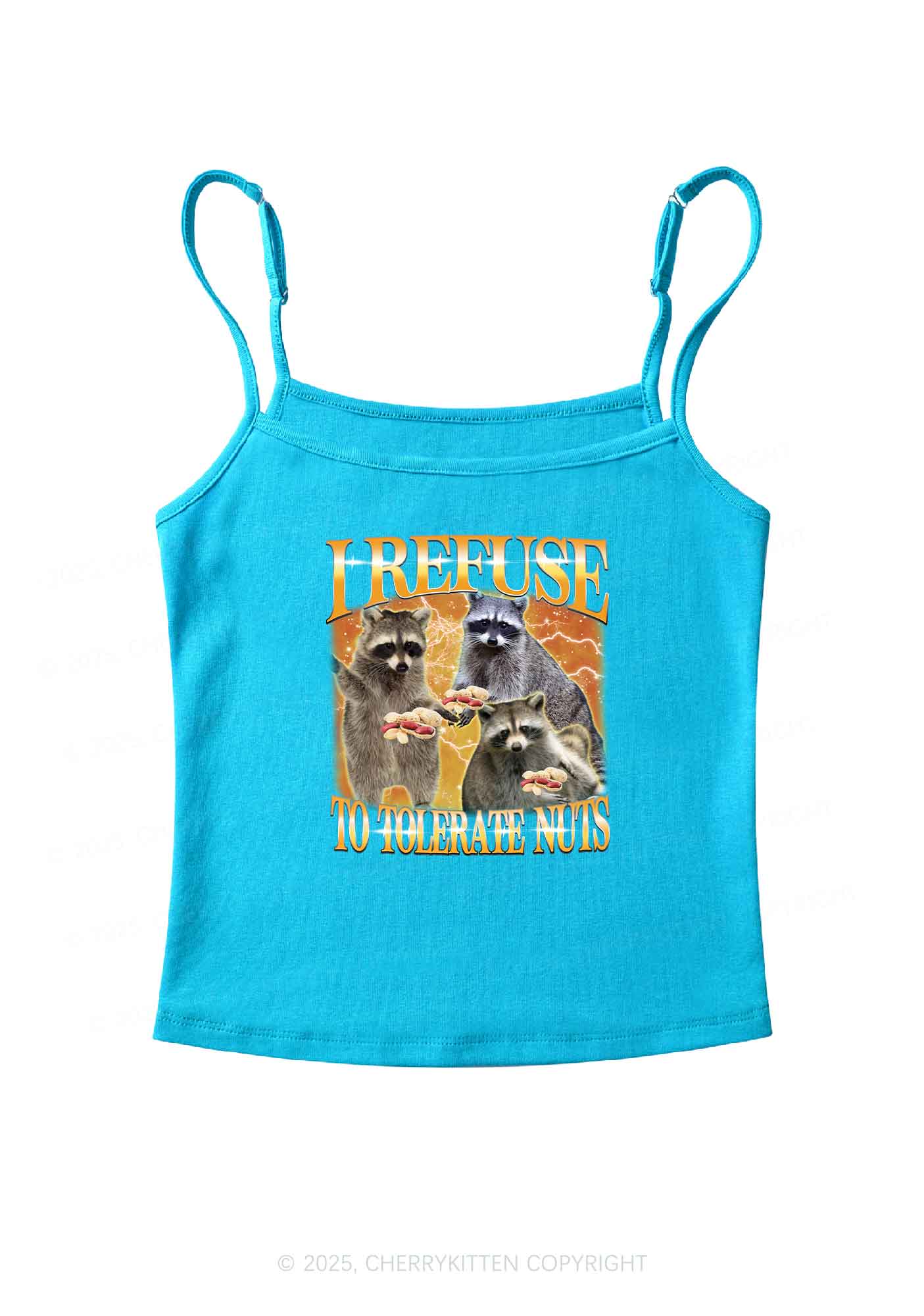 Retro Raccoon Nuts Y2K Spaghetti Strap Cami Cherrykitten
