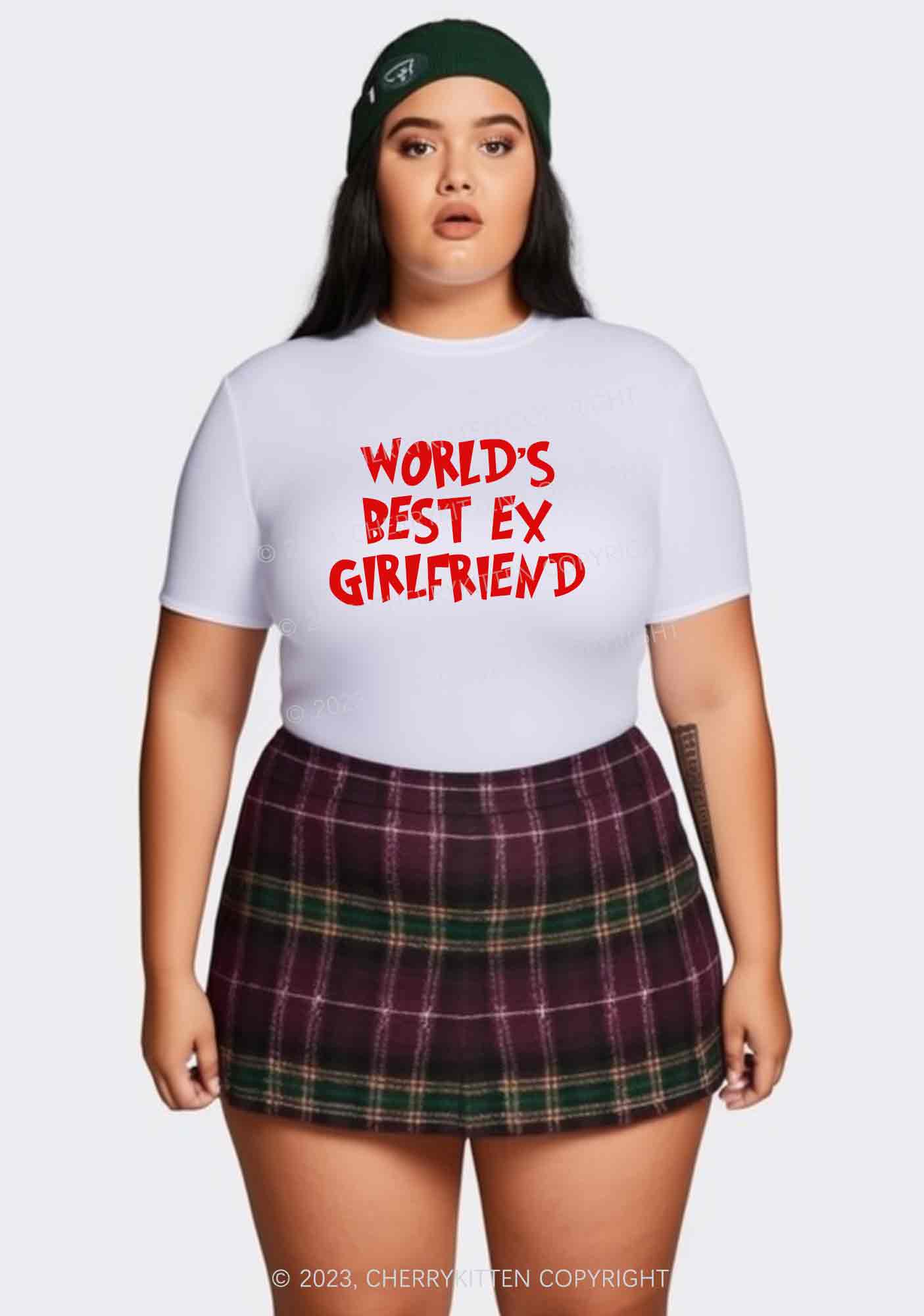 World's Best Ex Girlfriend Christmas Y2K Baby Tee Cherrykitten