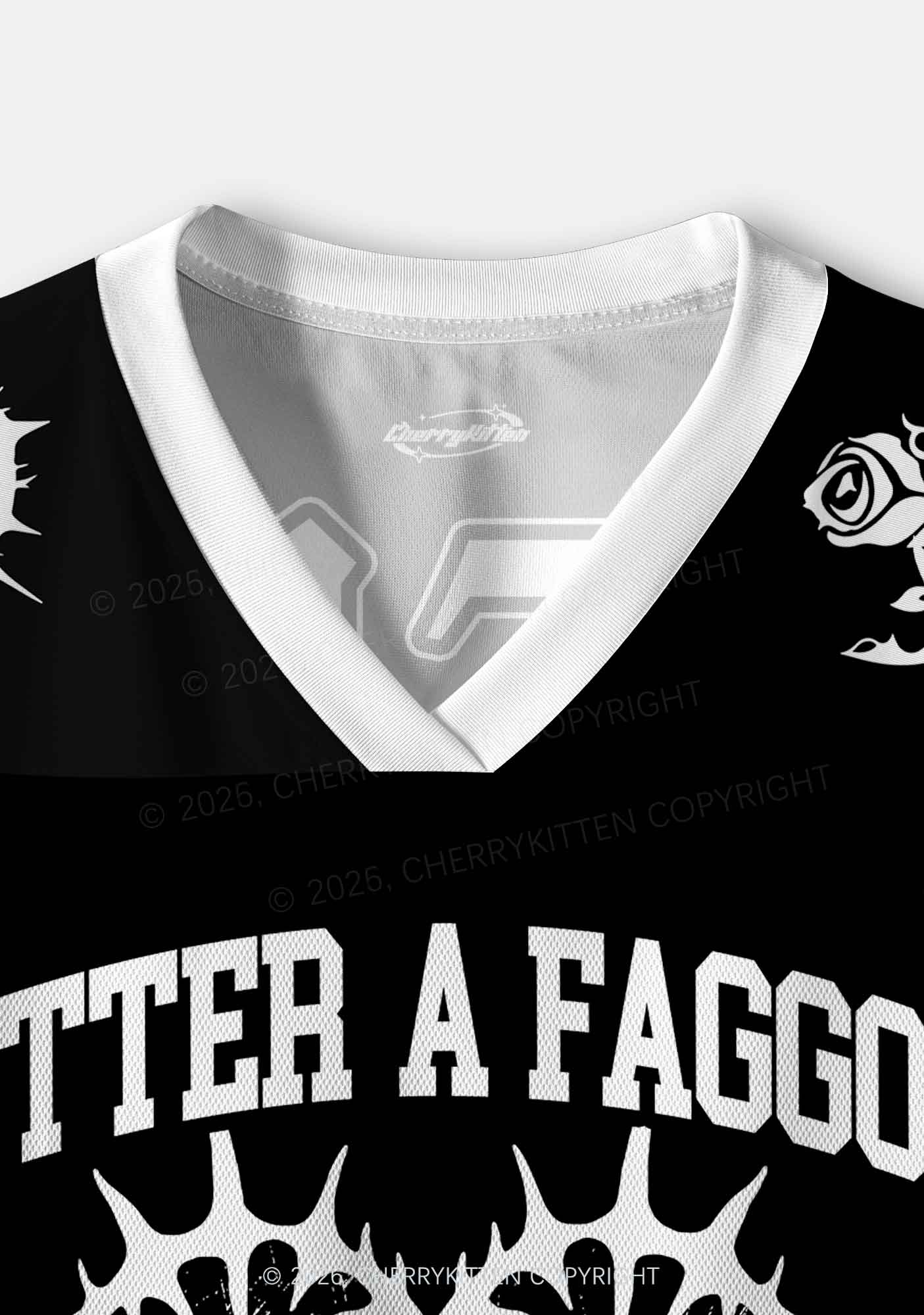 Better A Faggot Than A Fascist Pride Y2K Crop Sport Jersey Shirts Cherrykitten