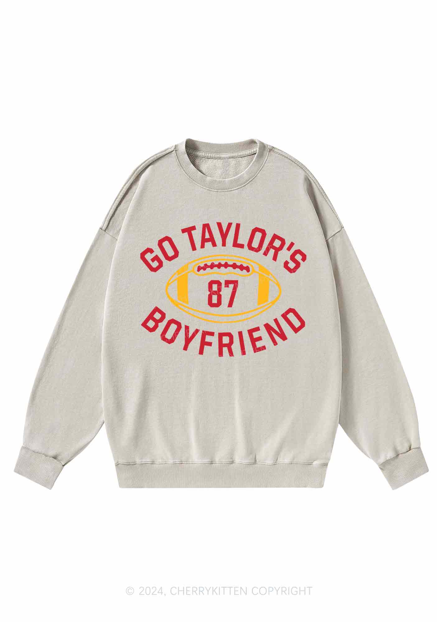 Go Boyfriend Y2K Super Bowl Washed Sweatshirts Cherrykitten