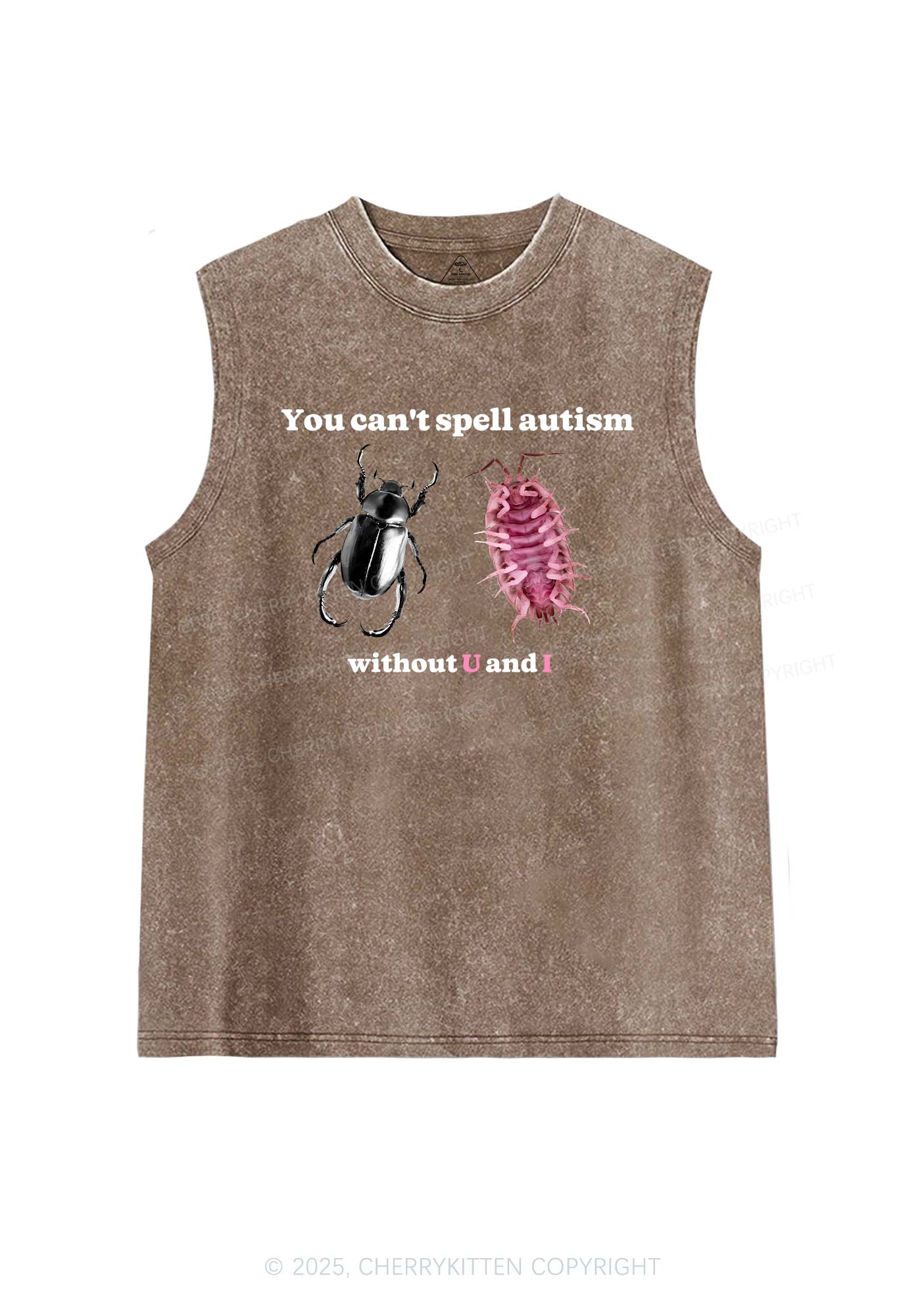 Autism Insect Y2K Washed Muscle Tank Cherrykitten